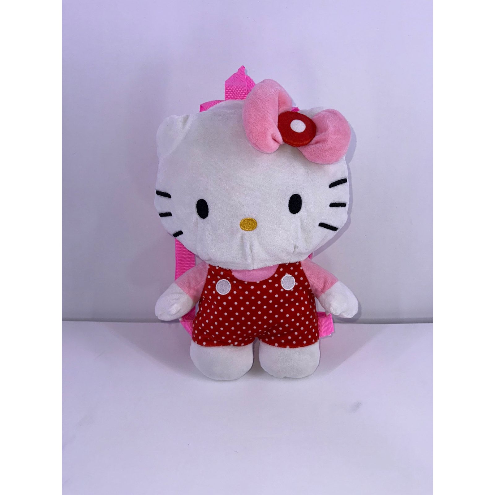 & Other Stories Hello Kitty Red Polka Dot Overall Backpack Plushie 14” Tall Size ONE SIZE - 2 Thumbnail