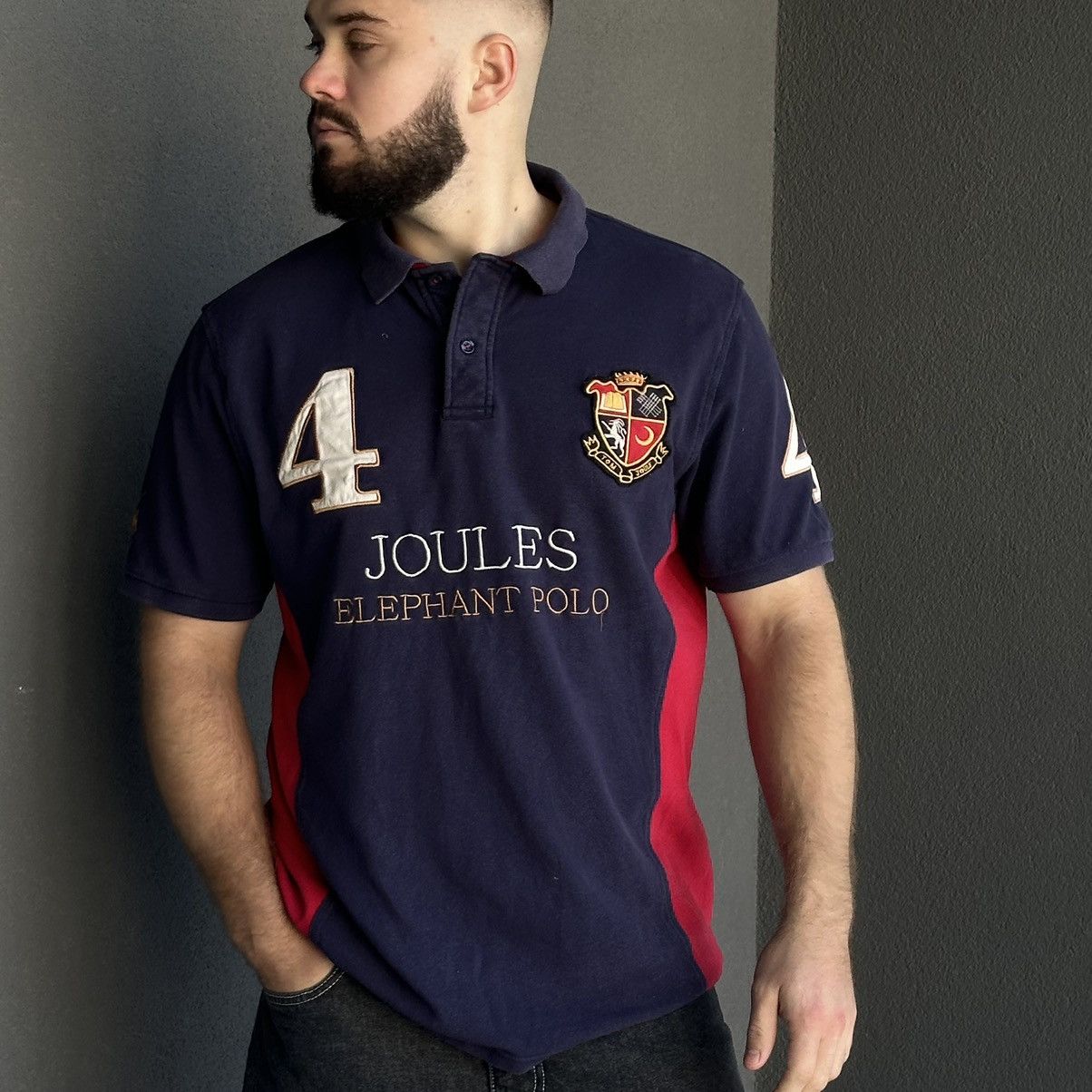 Designer × Vintage Vintage Elephant Polo Tournament T-shirts Joules Y2K 00s Size US L / EU 52-54 / 3 - 3 Thumbnail