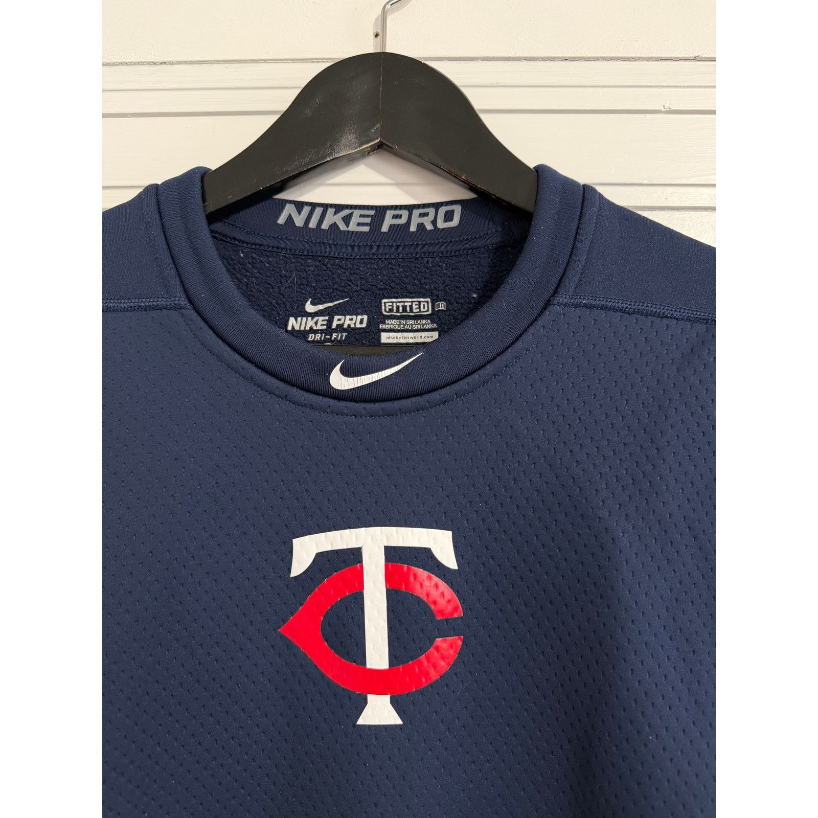Nike Minnesota Twins Nike Pro Crewneck Sweatshirt Size Large Size US L / EU 52-54 / 3 - 2 Thumbnail