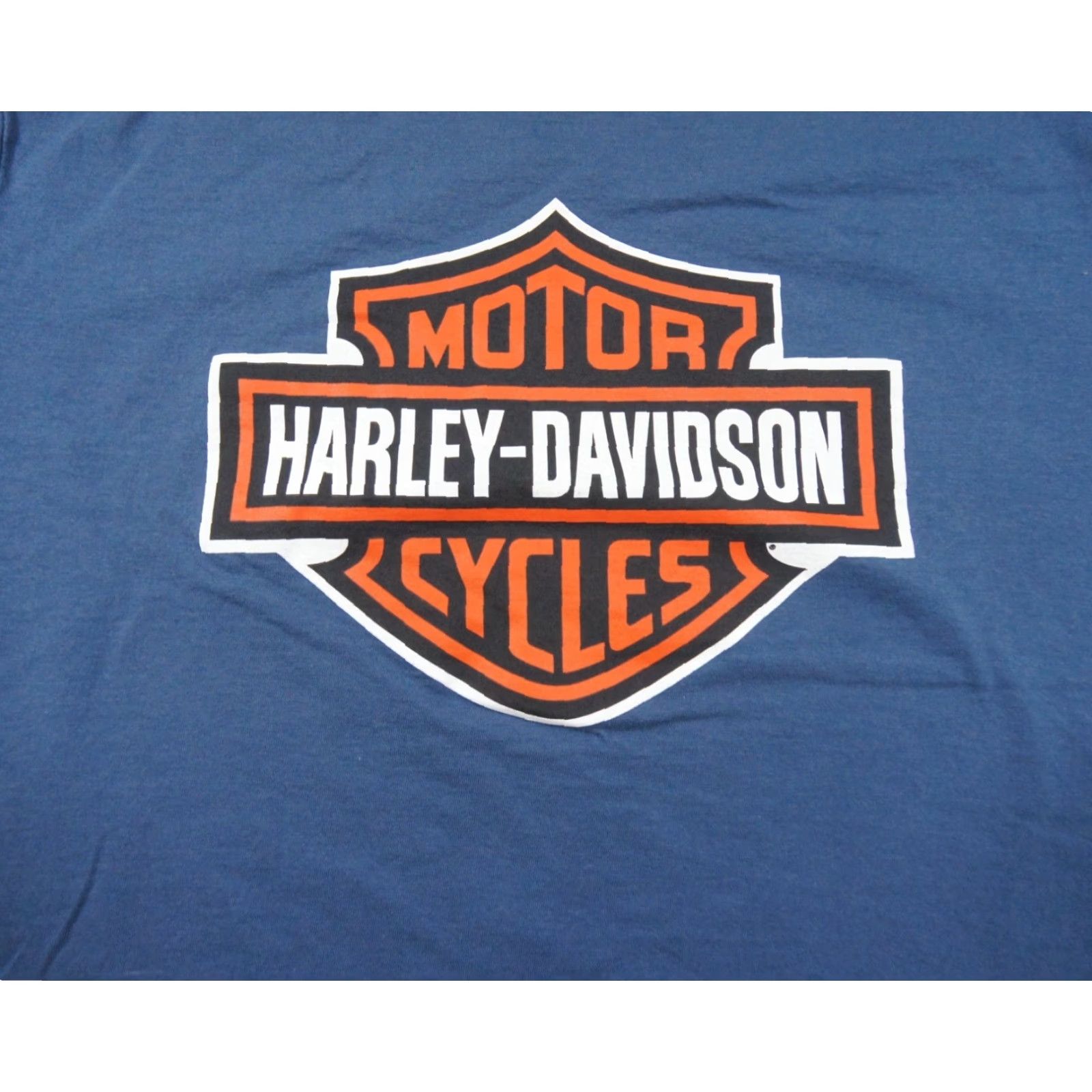 Harley Davidson Harley-Davidson Men's T-Shirt Large Blue Motorcycle Biker Crew Neck Cotton Logo Short Sleeve All Seasons Size US L / EU 52-54 / 3 - 2 Thumbnail