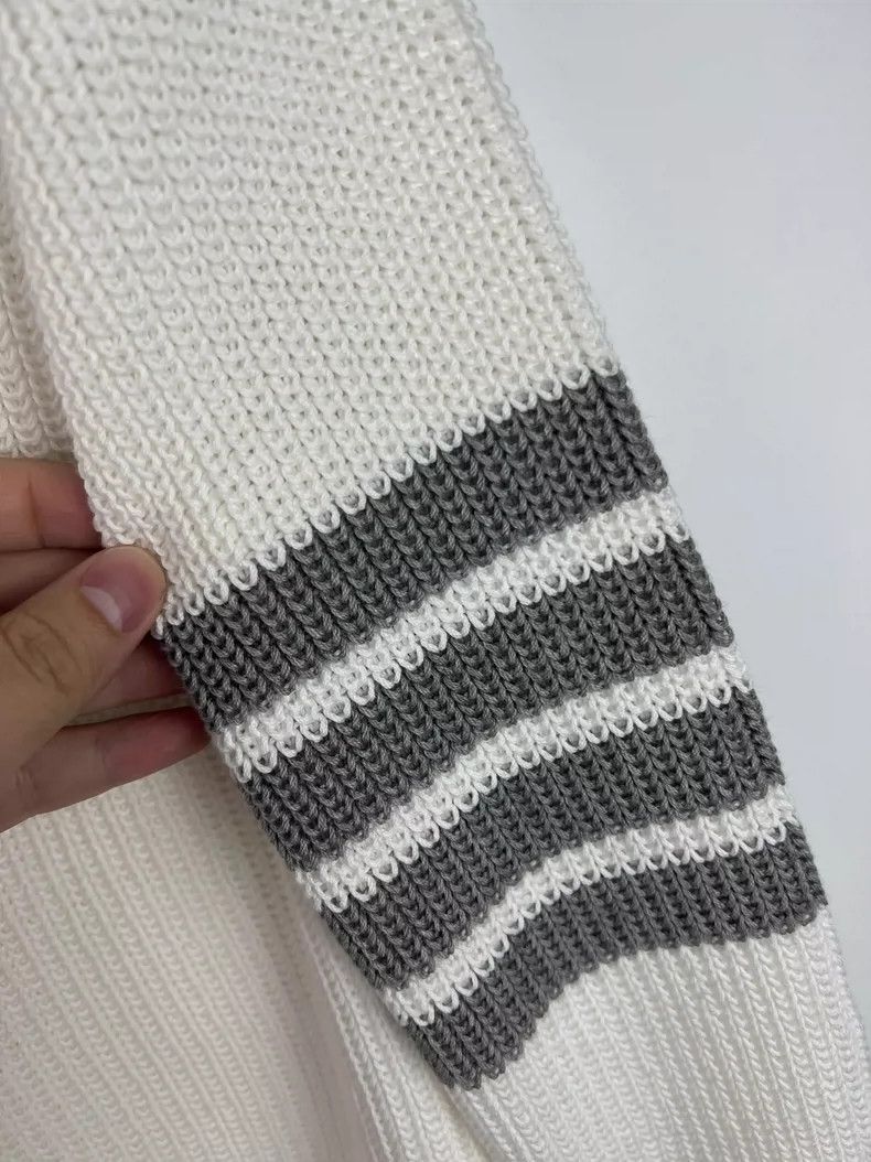Thom Browne Thom Browne White crewneck knit sweater Size US XS / EU 42 / 0 - 2 Thumbnail