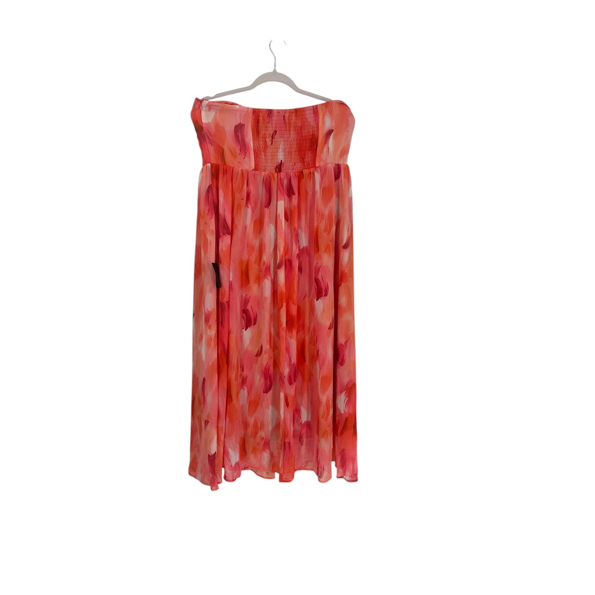 Lulus Lulus Dress - Strapless Coral Watercolor - NWT - Size XL Size XL / US 12-14 / IT 48-50 - 3 Thumbnail