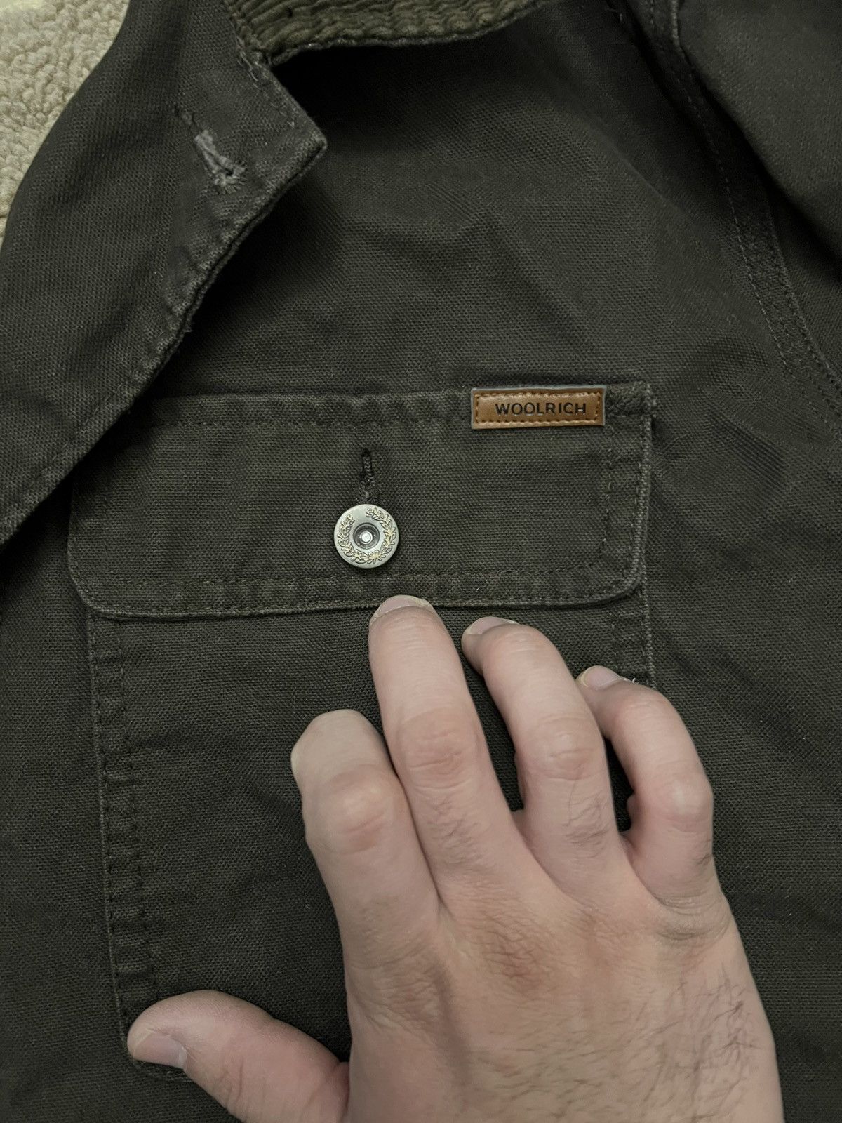 Vintage Vintage Woolrich Brown Sherpa Denim Jacket Size US XL / EU 56 / 4 - 6 Thumbnail
