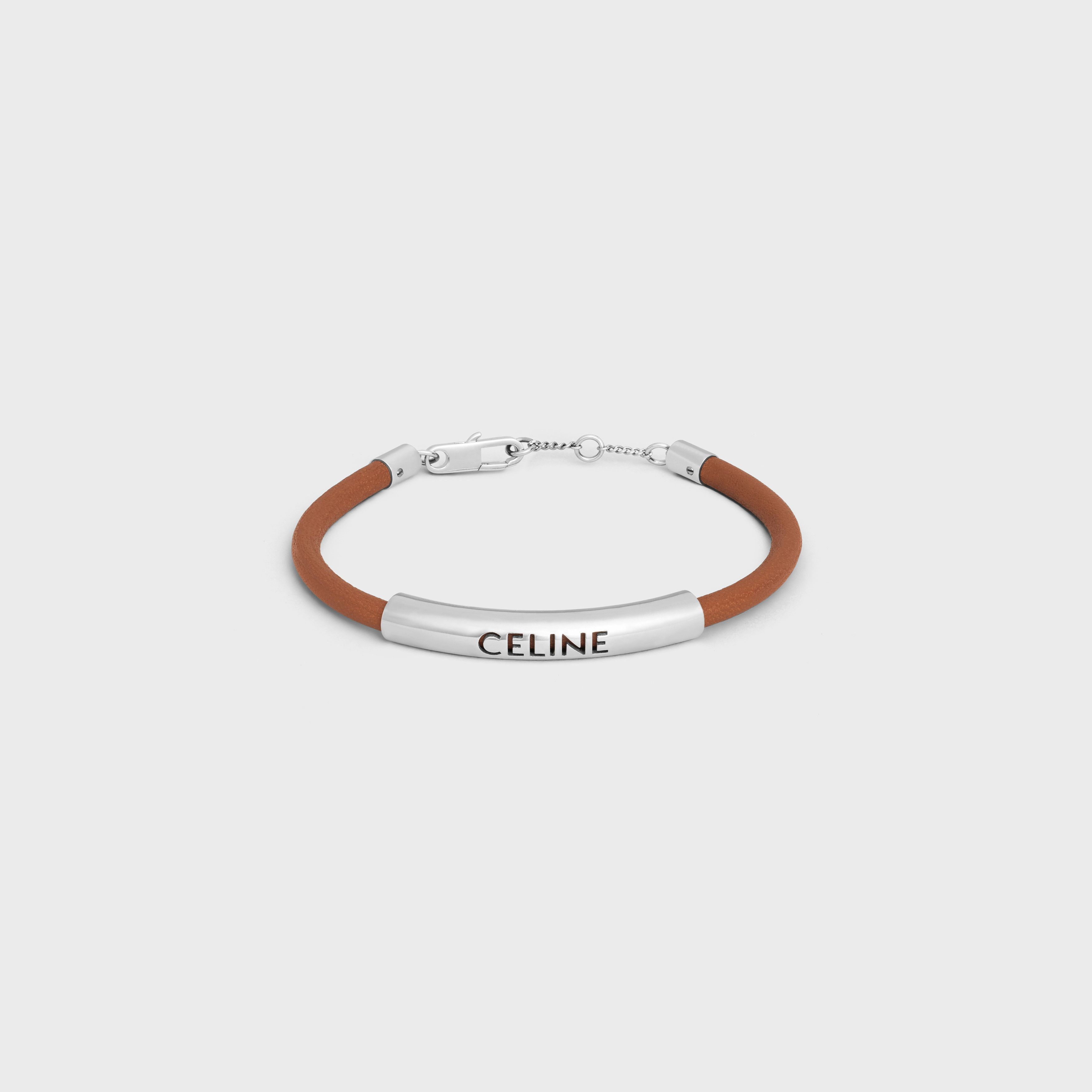 Celine o1bcso1str0925 460ZW3BLM Size: OS / Bracelet in Silver /Tan Size ONE SIZE - 1 Thumbnail