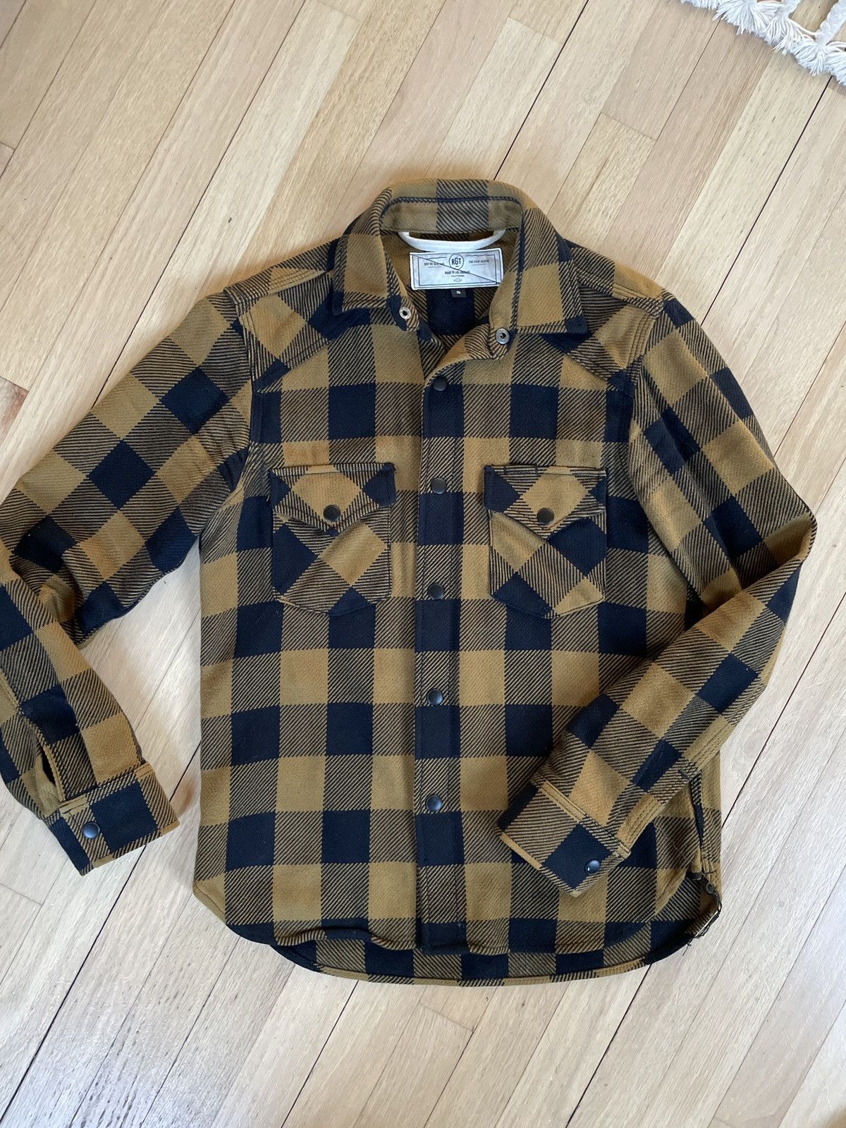 Rogue Territory × Snake Oil Provisions RGT x SOP Western Shirt in 8.5oz Gold Buffalo Plaid Size US S / EU 44-46 / 1 - 2 Thumbnail
