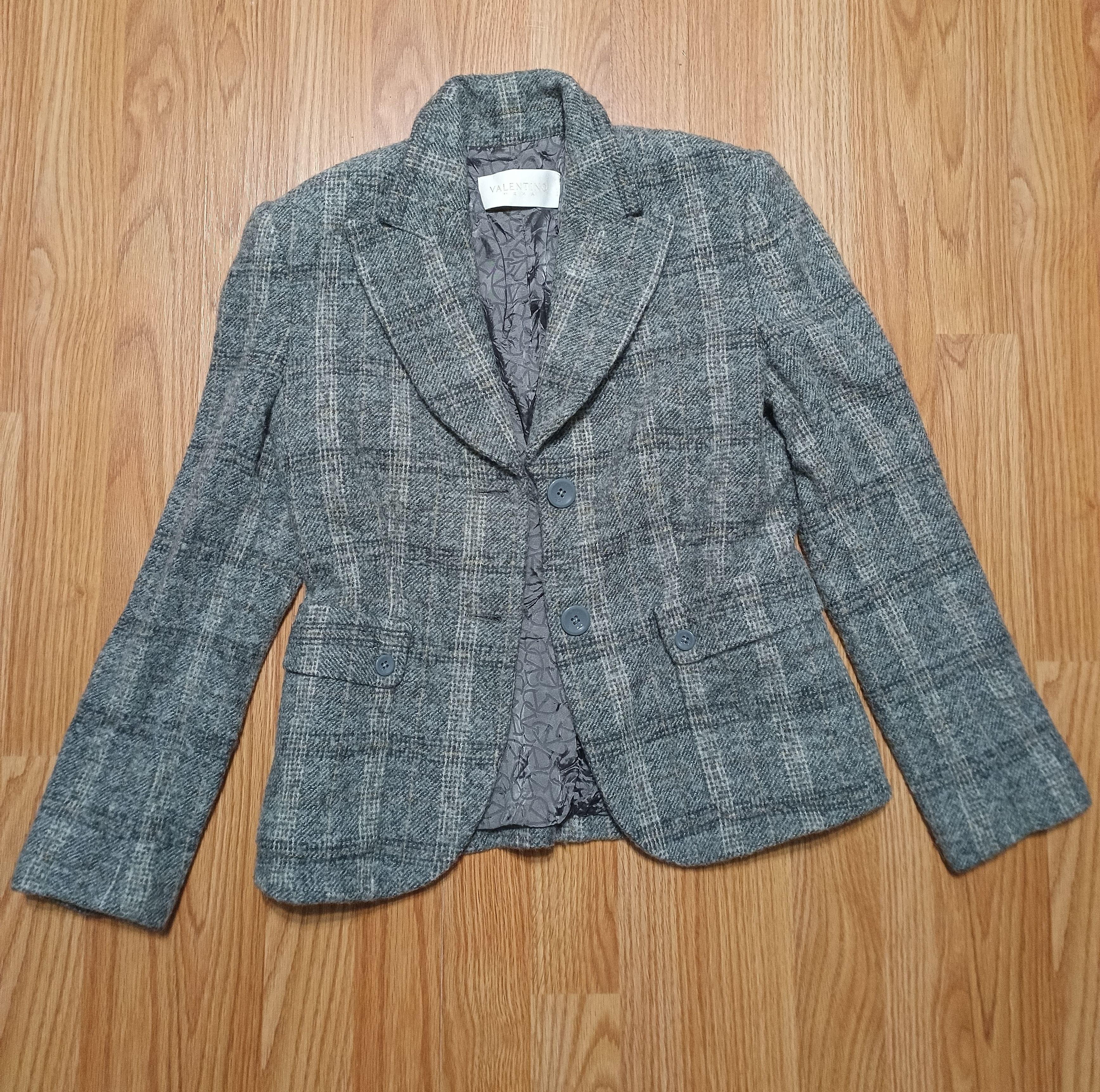 Valentino Valentino Wool Grey Plaid Check Blazer Jacket IT40 Size S / US 4 / IT 40 - 8 Thumbnail