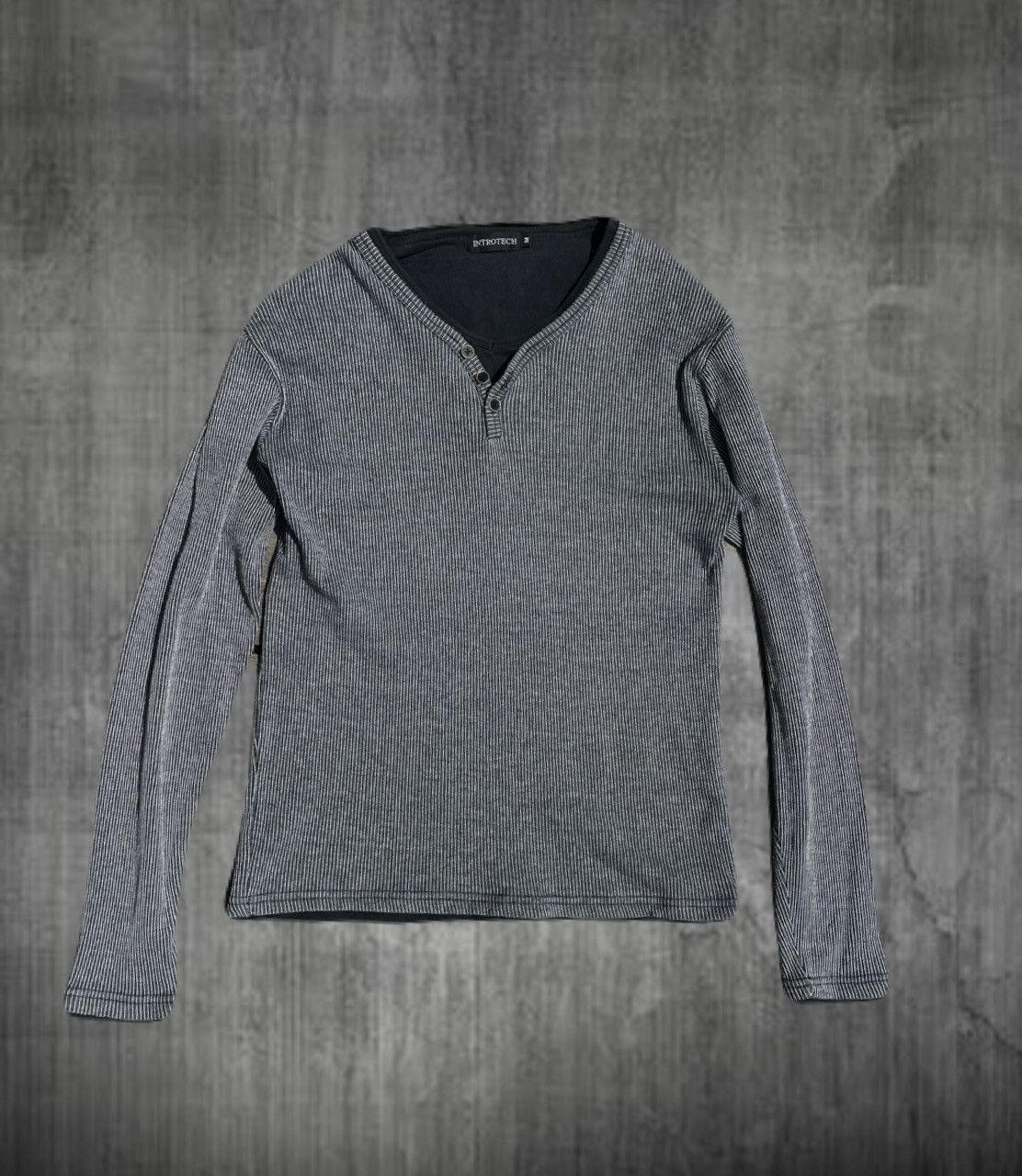 2000s Japanese archive Vkei Layered Button Long Sleeve Tee