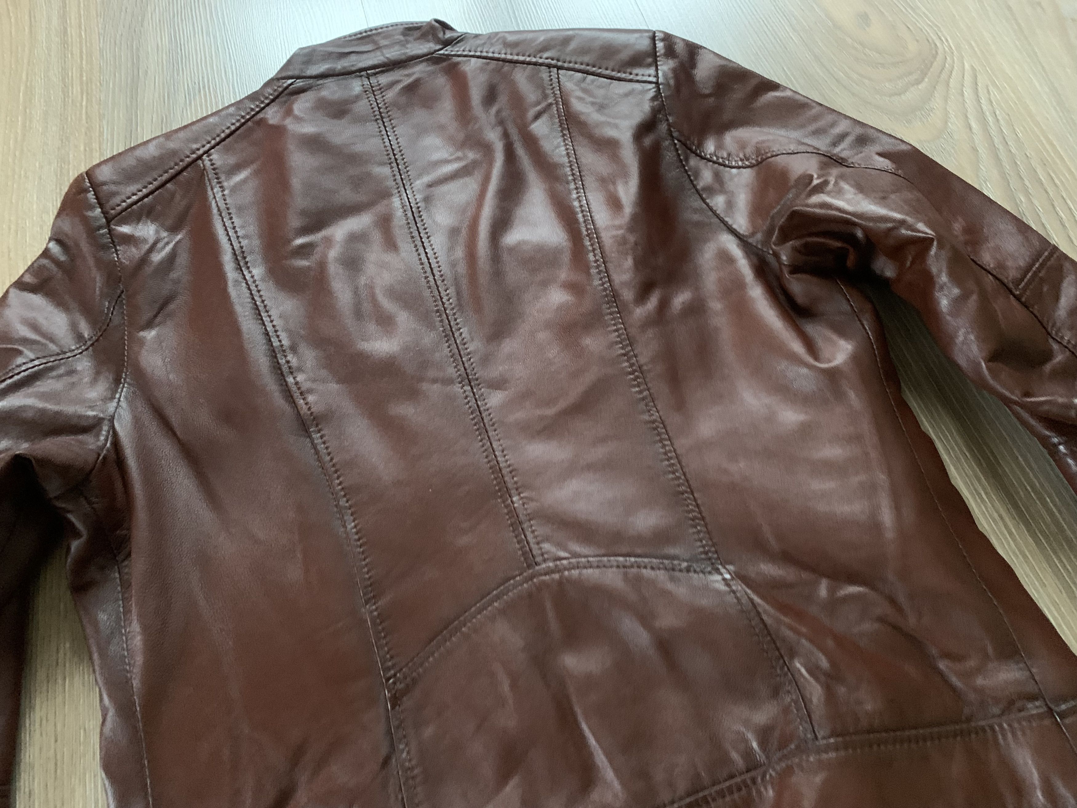 Other Womens Brown Cidex Fur Soft Leather Jacket Size L / US 10 / IT 46 - 10 Thumbnail