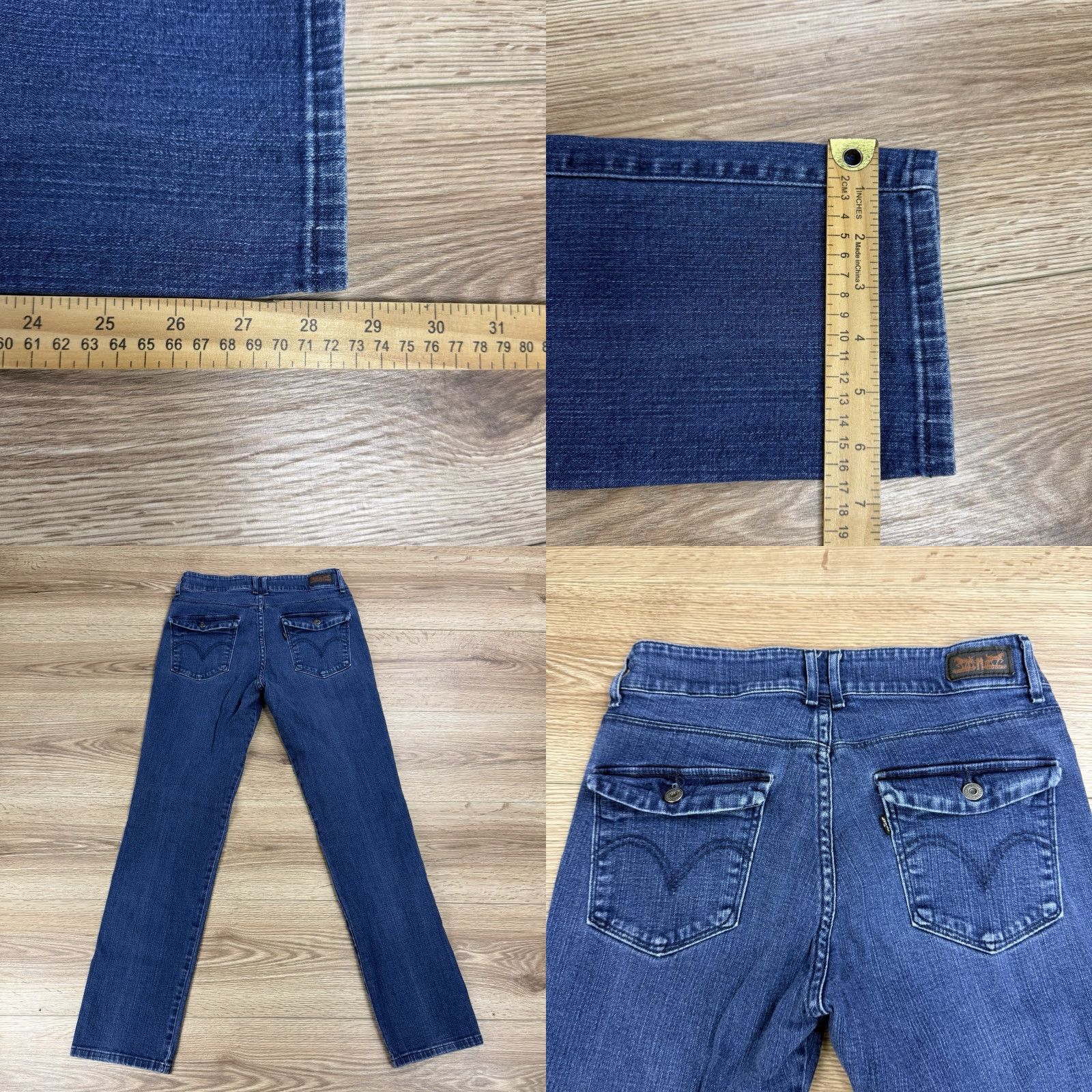 Levi's Levi's Jeans Womens 10M Mid Rise Skinny Blue Denim Pockets Double Button Flap Pockets Size 32" / US 10 / IT 46 - 8 Thumbnail