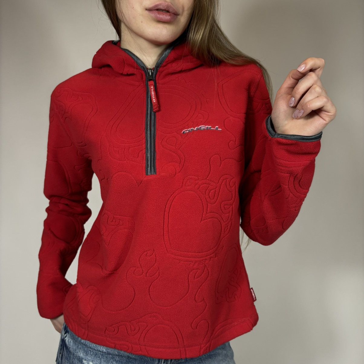 O'Neill Vintage Y2K Oneill Surf Style Fleece Monogram Retro Hoodie Size M / US 6-8 / IT 42-44 - 1 Thumbnail