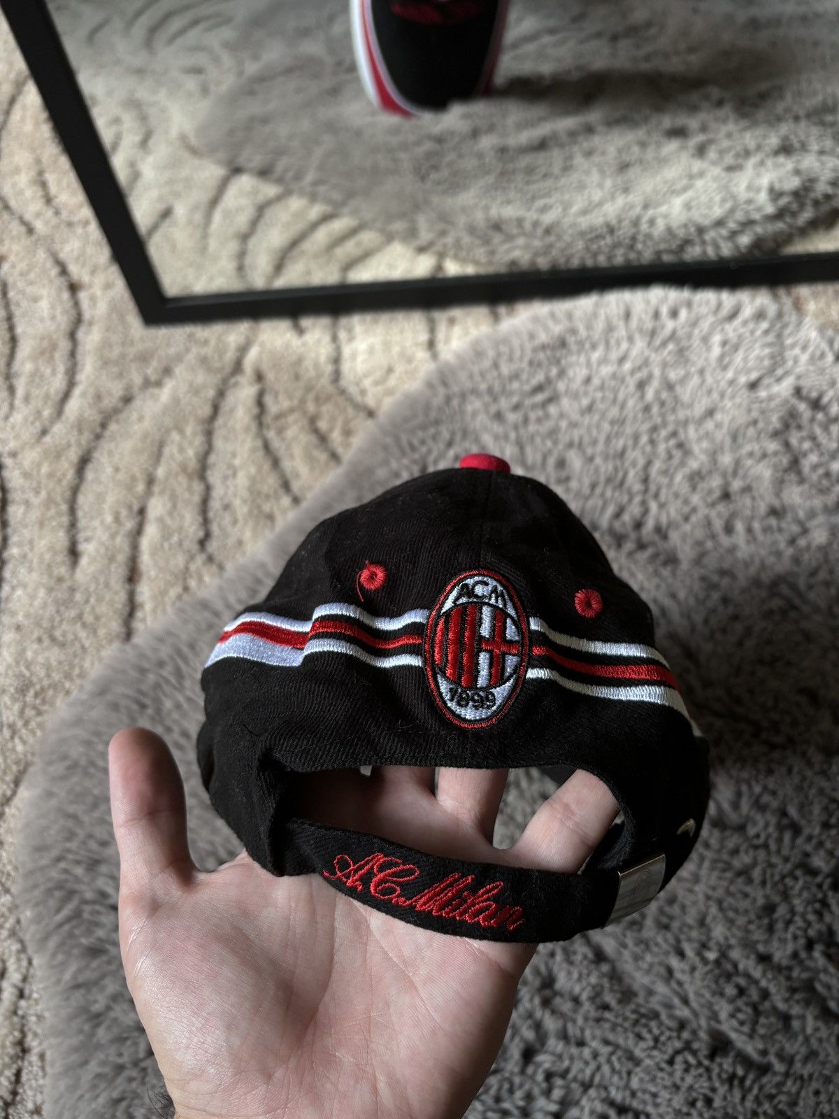 Vintage Milan Cap Vintage Big Logo ACM soccer hat Size ONE SIZE - 3 Thumbnail