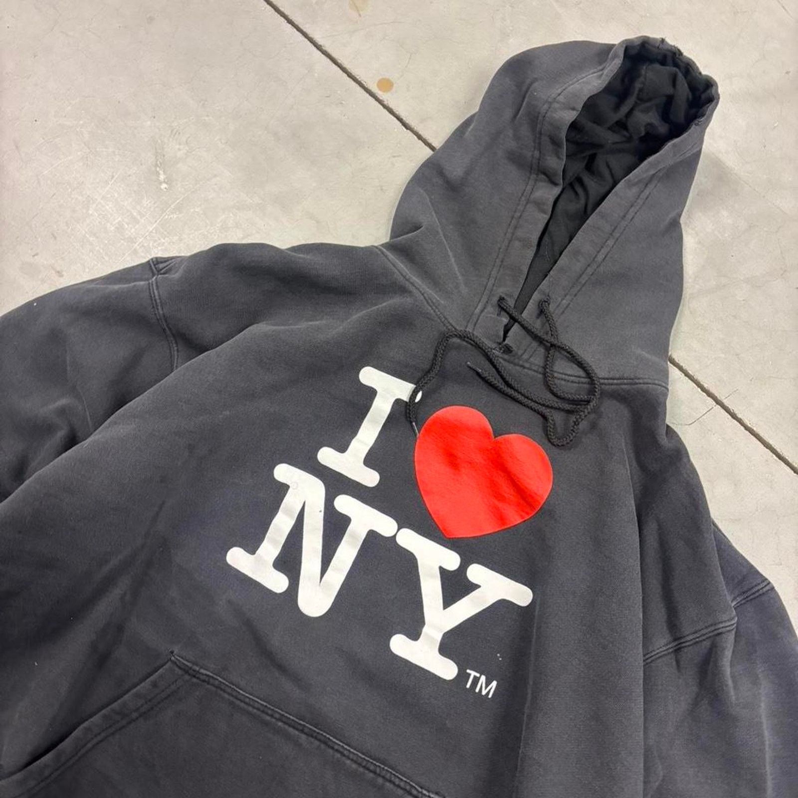 I Love NY Y2k faded black i love ny hoodie Size US M / EU 48-50 / 2 - 2 Thumbnail