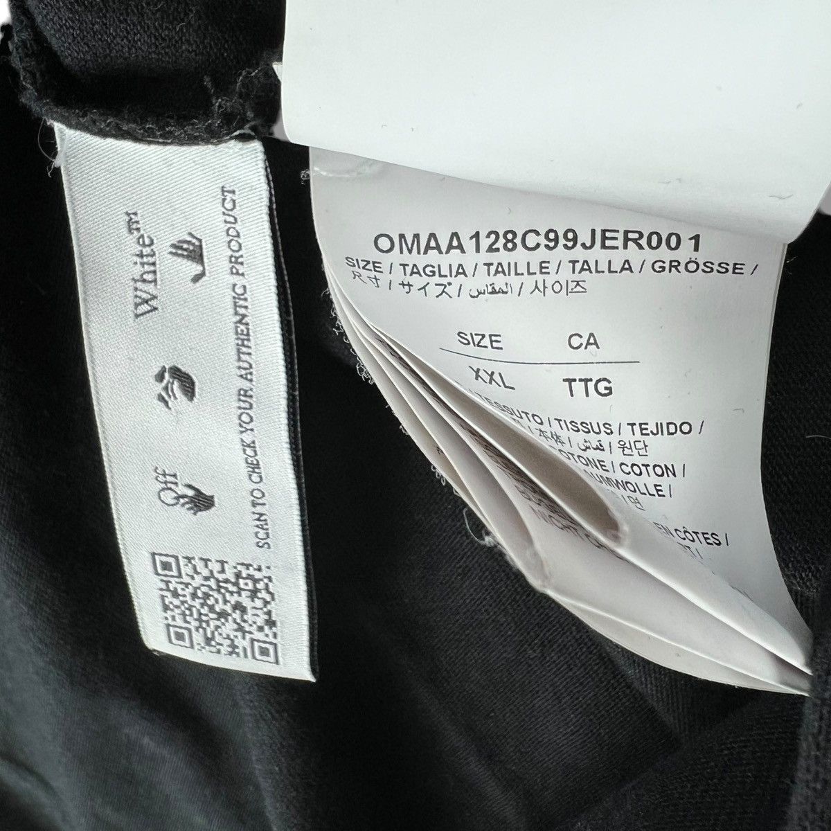 Off-White Off-White Jersey Diagonal Black T Shirt Size US XL / EU 56 / 4 - 5 Thumbnail