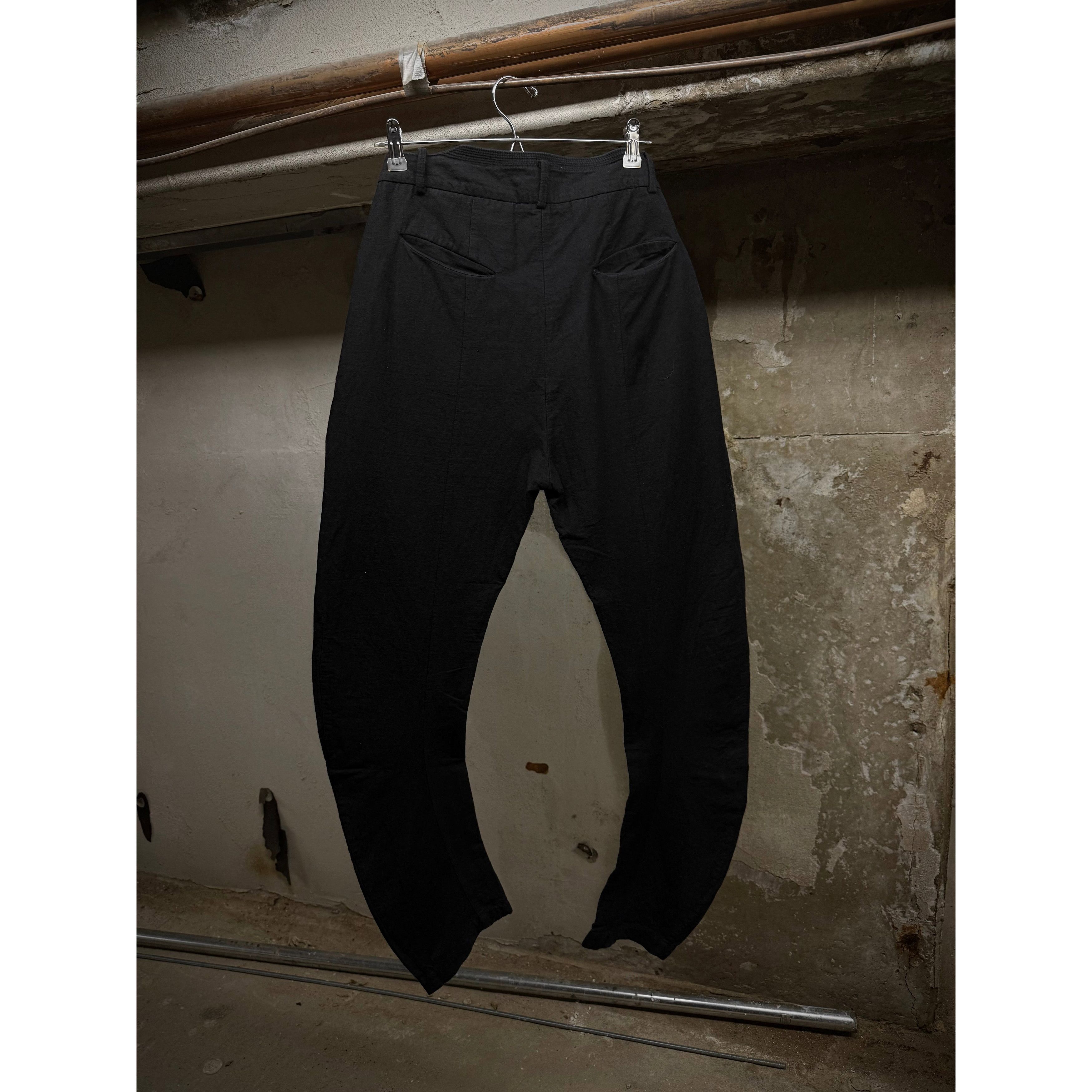 Masnada MASNADA Washed Black Asymmetric Fly Overlock J-cut Pants Size US 33 - 8 Thumbnail