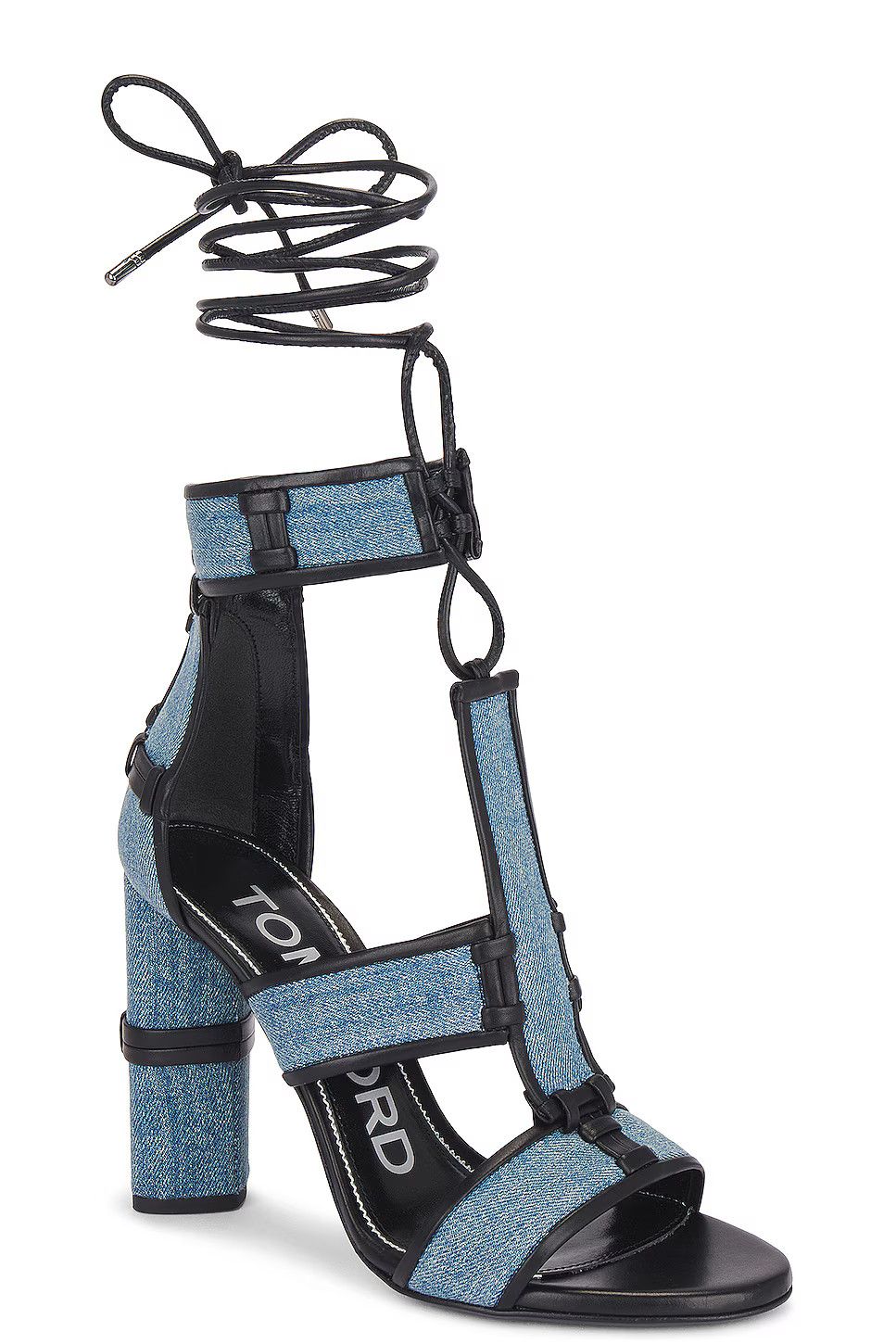 Tom Ford o1y0126 Denim Sandals in Blue/Black Size US 9 / IT 39 - 2 Thumbnail