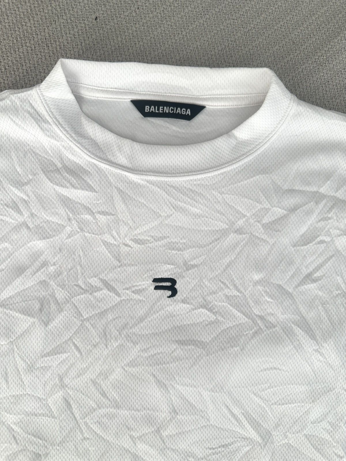 Balenciaga SS20 Sporty B Boxing Permanent Wrinkle Tee Size US M / EU 48-50 / 2 - 2 Thumbnail