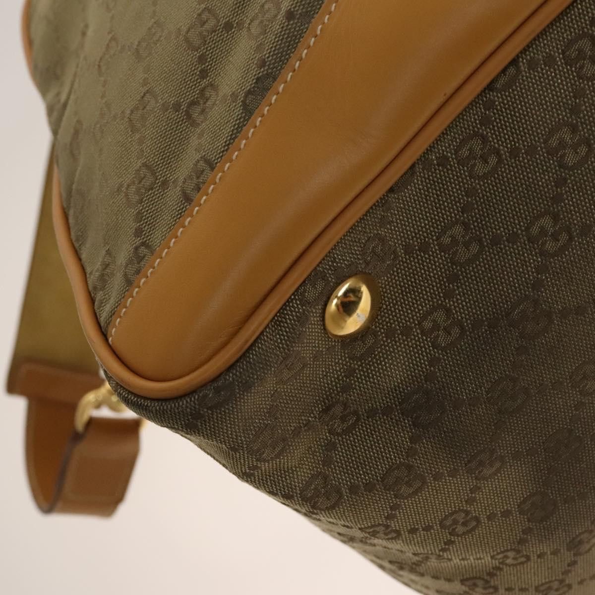 Gucci GUCCI GG Canvas Boston Bag Gold Beige Size ONE SIZE - 14 Thumbnail