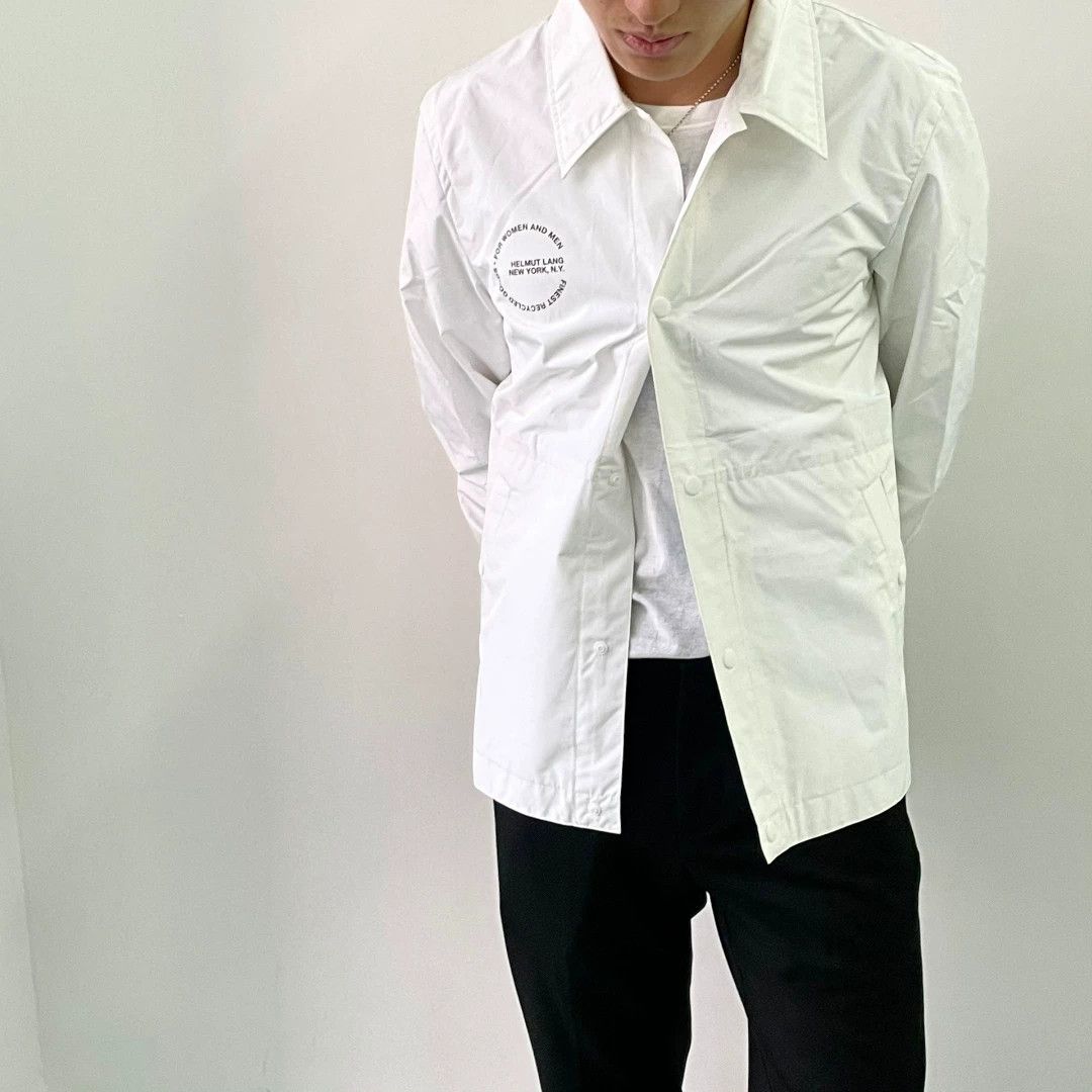 Helmut Lang Helmut Lang Oversized Waterproof Text Print Coach Jkt S Size US S / EU 44-46 / 1 - 2 Thumbnail