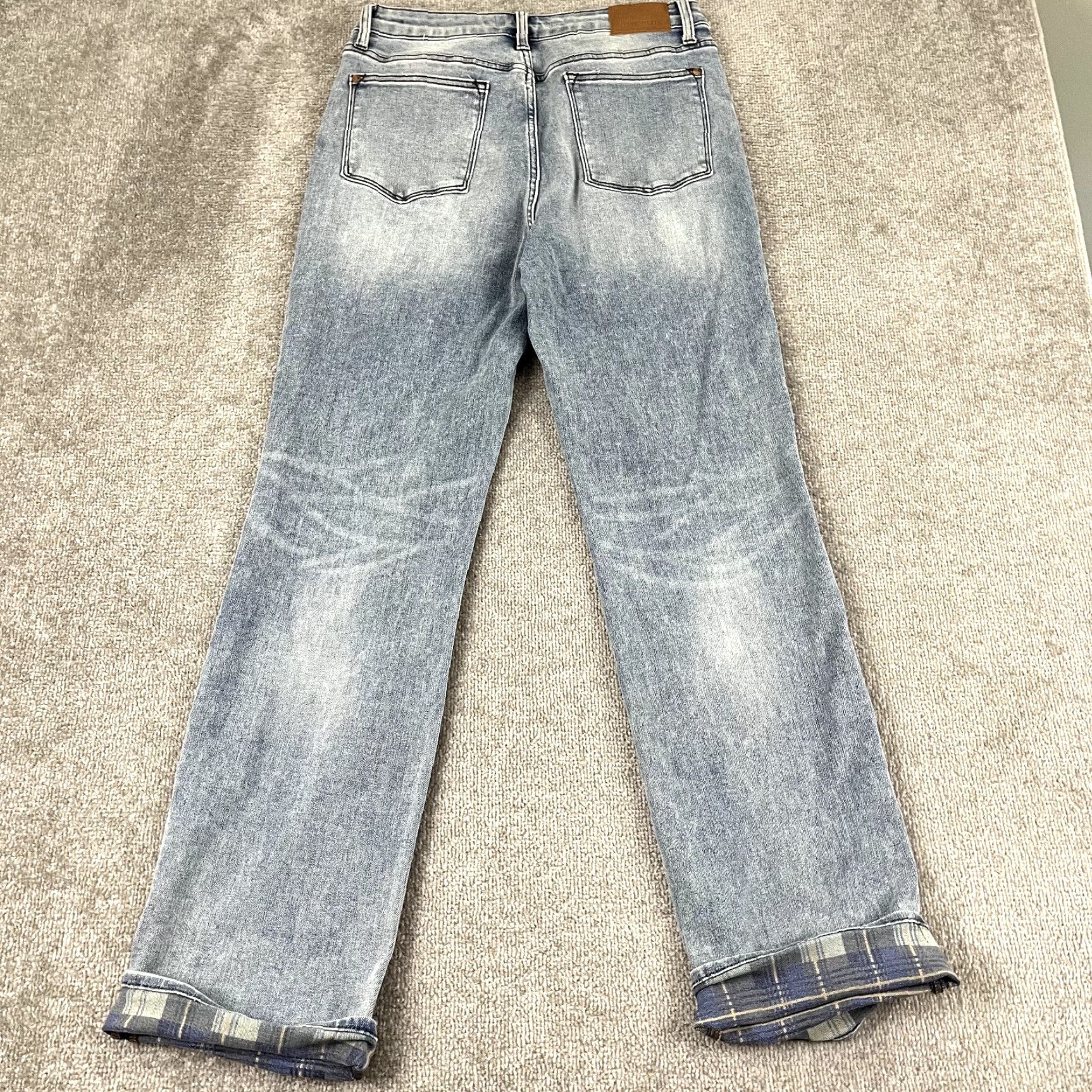 Vintage Judy Blue Jeans Womens 13/31 Denim Blue Straight High Rise Vintage Cuffed 5-Pocket Jeans Size 24" / US 00 / IT 34 - 3 Thumbnail