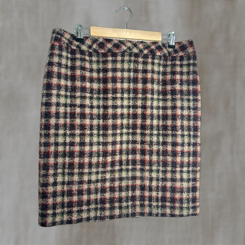 Pendleton VINTAGE Pendleton Wool & Mohair Plaid Skirt Petite Sz 14 Flat Front Lined 36x23 Size 36" / US 14 / IT 50 - 1 Thumbnail