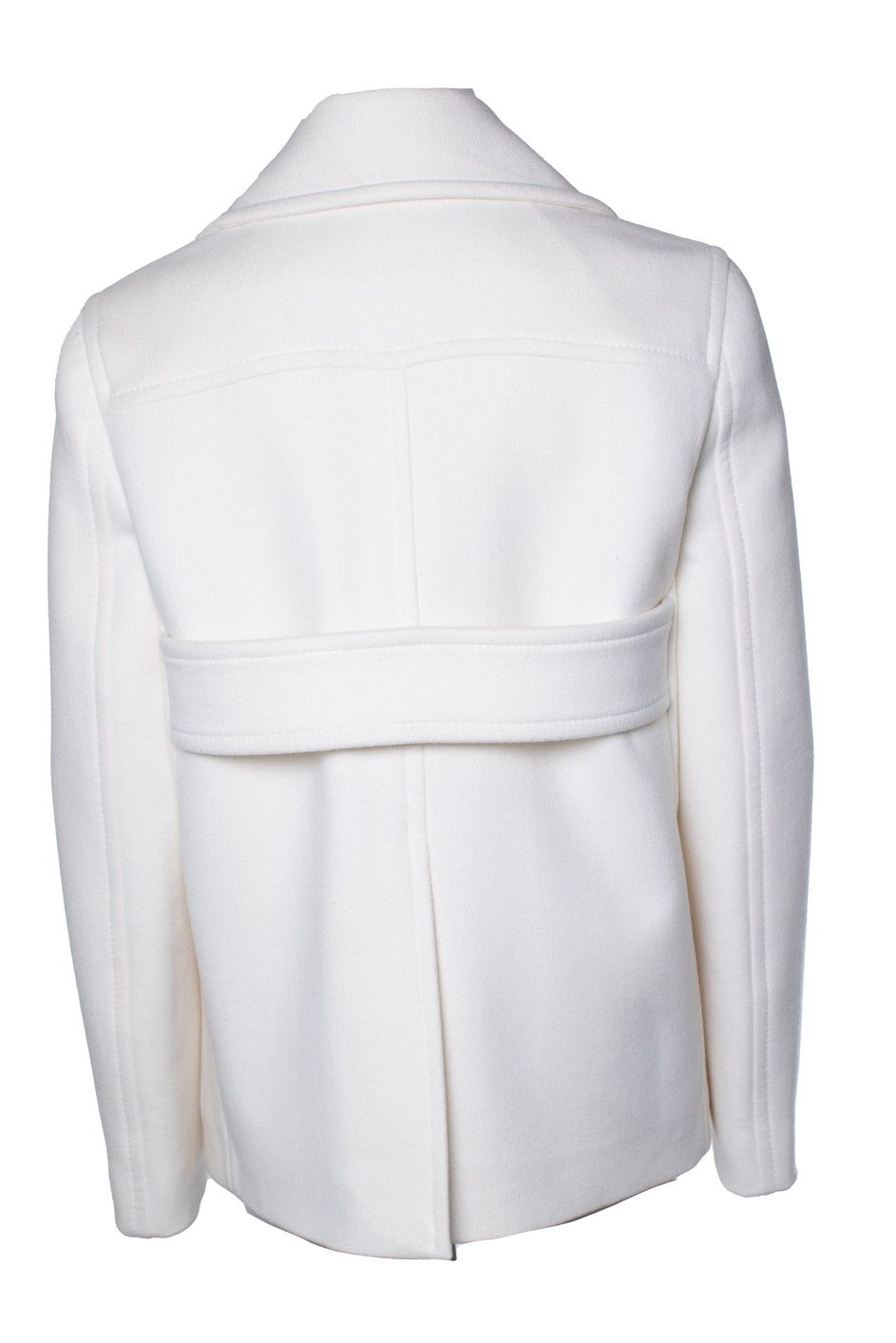 Valentino Valentino, V logo wool and cashmere coat in white Size M / US 6-8 / IT 42-44 - 4 Thumbnail