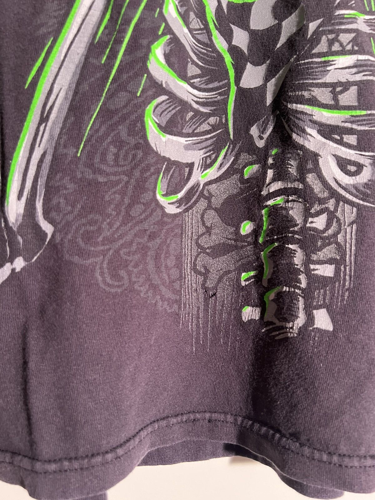 Vintage Y2K 2000’s VTG Vintage Skeleton Cross Gangster Retro T Shirt Size US XL / EU 56 / 4 - 4 Thumbnail