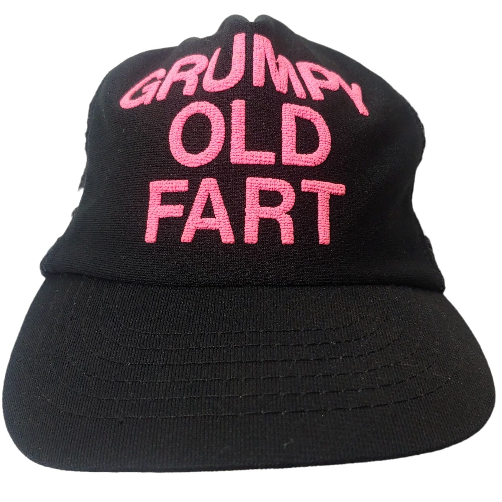 Pinko VINTAGE Grumpy Old Fart Cap Hat 2 Stripe Black White Pink Adjustable Men Snapback Vintage Two Stripe Cap Size ONE SIZE - 2 Thumbnail
