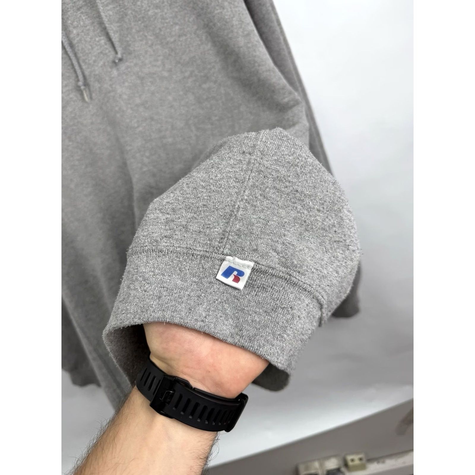 Russell Athletic VINTAGE 90s Russell Athletic Hoodie Gray Mens 2XL Pullover Pullover Gray Russell Athletic 90s Mens Hoodie XXL Size US XXL / EU 58 / 5 - 5 Thumbnail