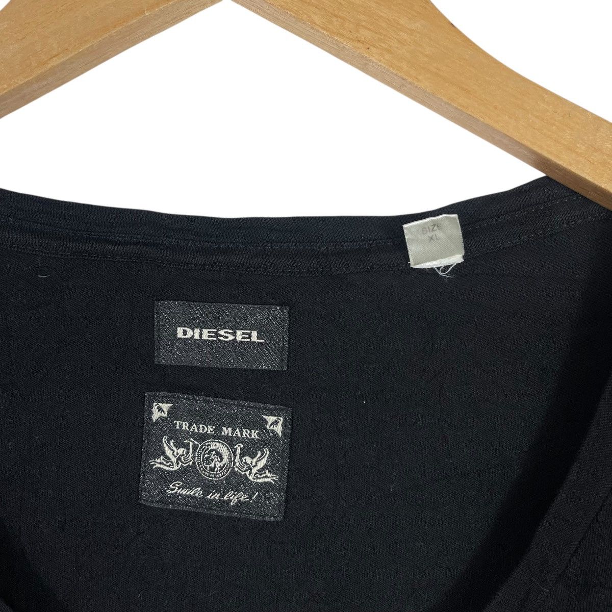 Diesel Diesel Black Pocket T-Shirt | Minimal Essential Metal Logo Size US XL / EU 56 / 4 - 3 Thumbnail