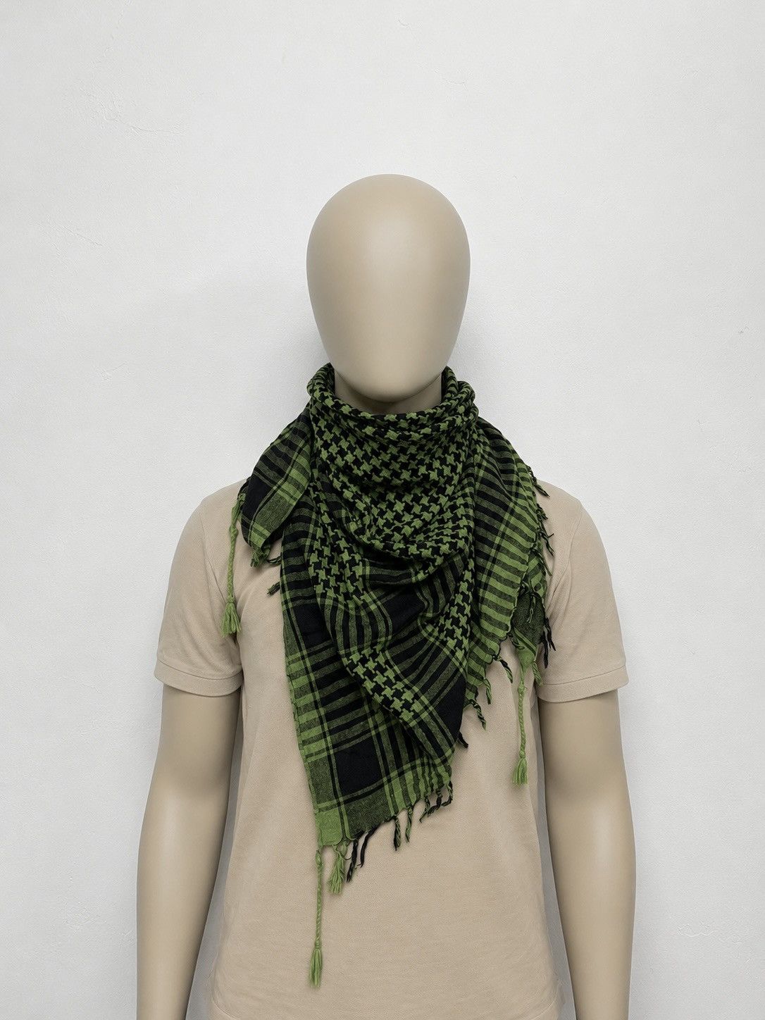 If Six Was Nine Green Keffiyeh Scarf Raf Simons Undercover Junya Style Size ONE SIZE - 1 Thumbnail