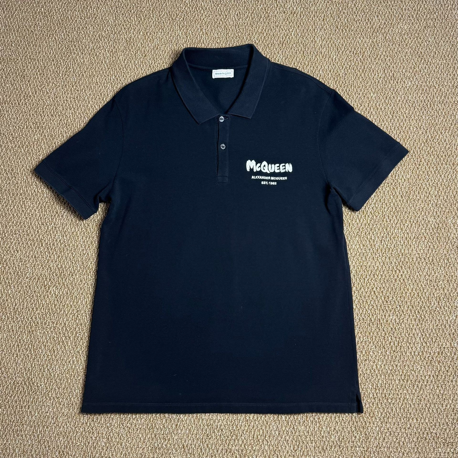 Japanese Brand Alexander McQueen Embroidered Logo Polo Size US XXL / EU 58 / 5 - 1 Thumbnail