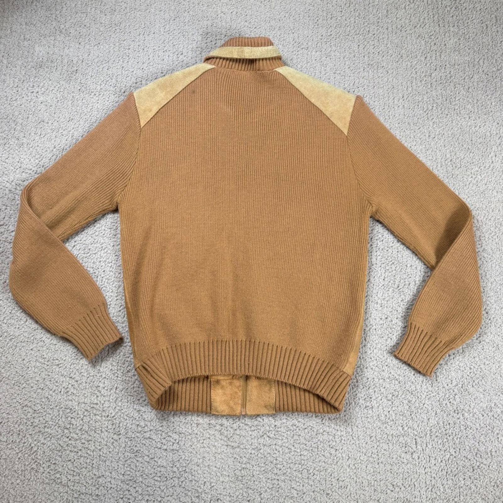 Other Vintage 80s Landmark Mens Genuine Suede Leather Knit Jacket Size US M / EU 48-50 / 2 - 2 Thumbnail