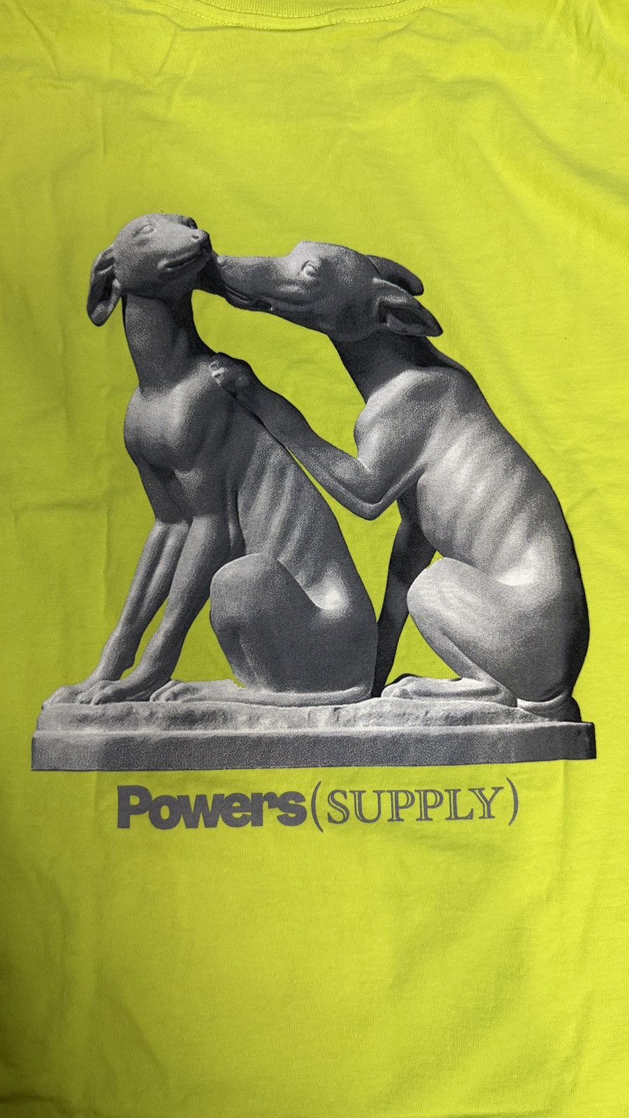 Powers Supply Powers Supply Statue Graphic Long Sleeve Tee Neon Yellow (L) Size US L / EU 52-54 / 3 - 8 Thumbnail