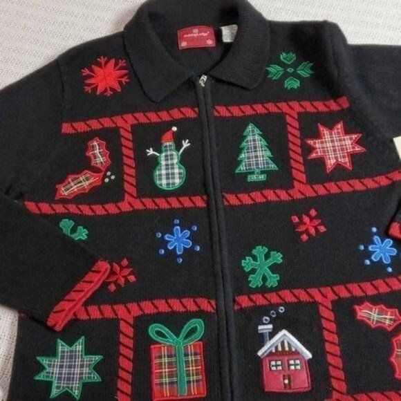 Vintage Northcrest Holiday Lodge Embroidered Embellished Collared Fu Size M / US 6-8 / IT 42-44 - 8 Thumbnail