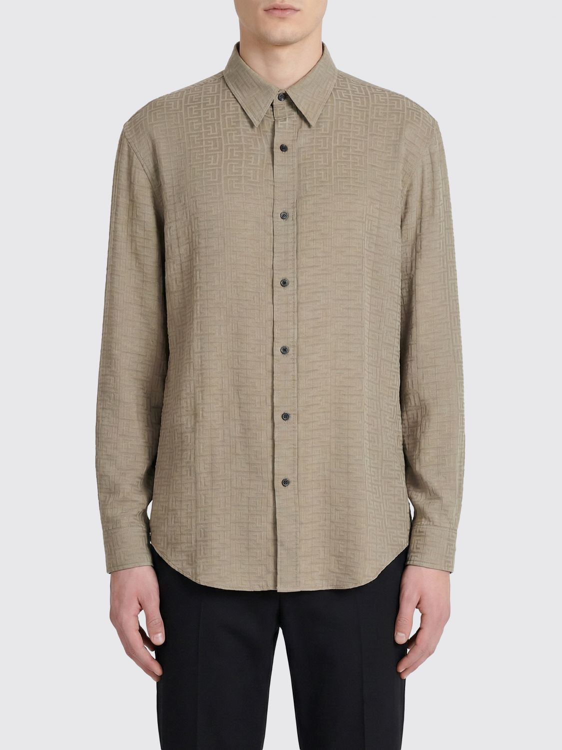 Balmain Balmain Shirt Men Grey Size US XXS / EU 40 - 1 Thumbnail