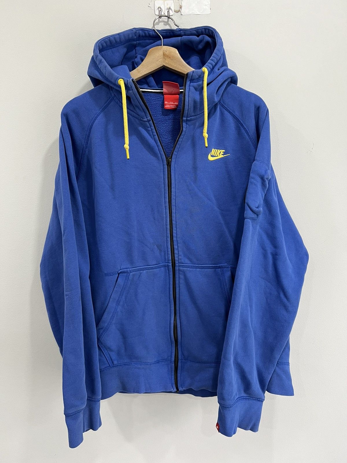 Vintage Y2K Nike Hoodie sweater zip up swoosh check xxl