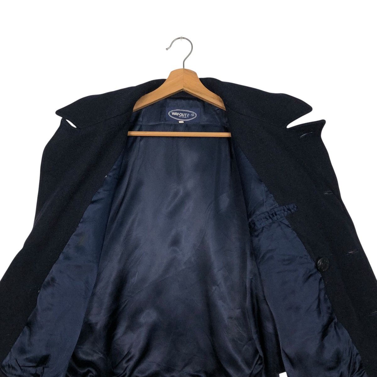 Japanese Brand × Vintage 📌Rich Blue Vintage Wool Bomber Jacket Way Out Double Breast Size US M / EU 48-50 / 2 - 15 Thumbnail