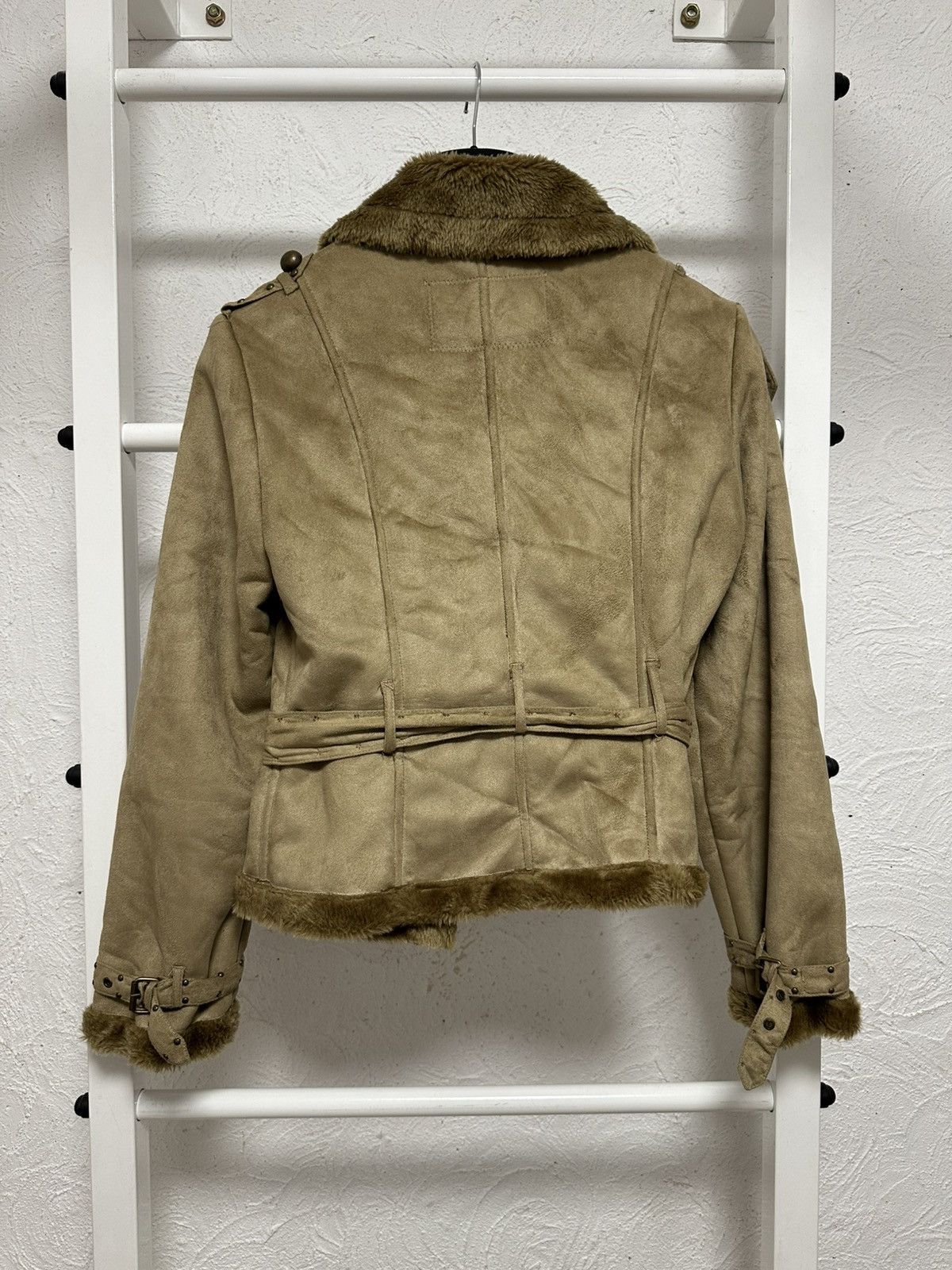 Hysteric Glamour × Vintage Y2K Hysteric Glamour Vintage Shearling Bomber Jacket Beige Size M / US 6-8 / IT 42-44 - 6 Thumbnail