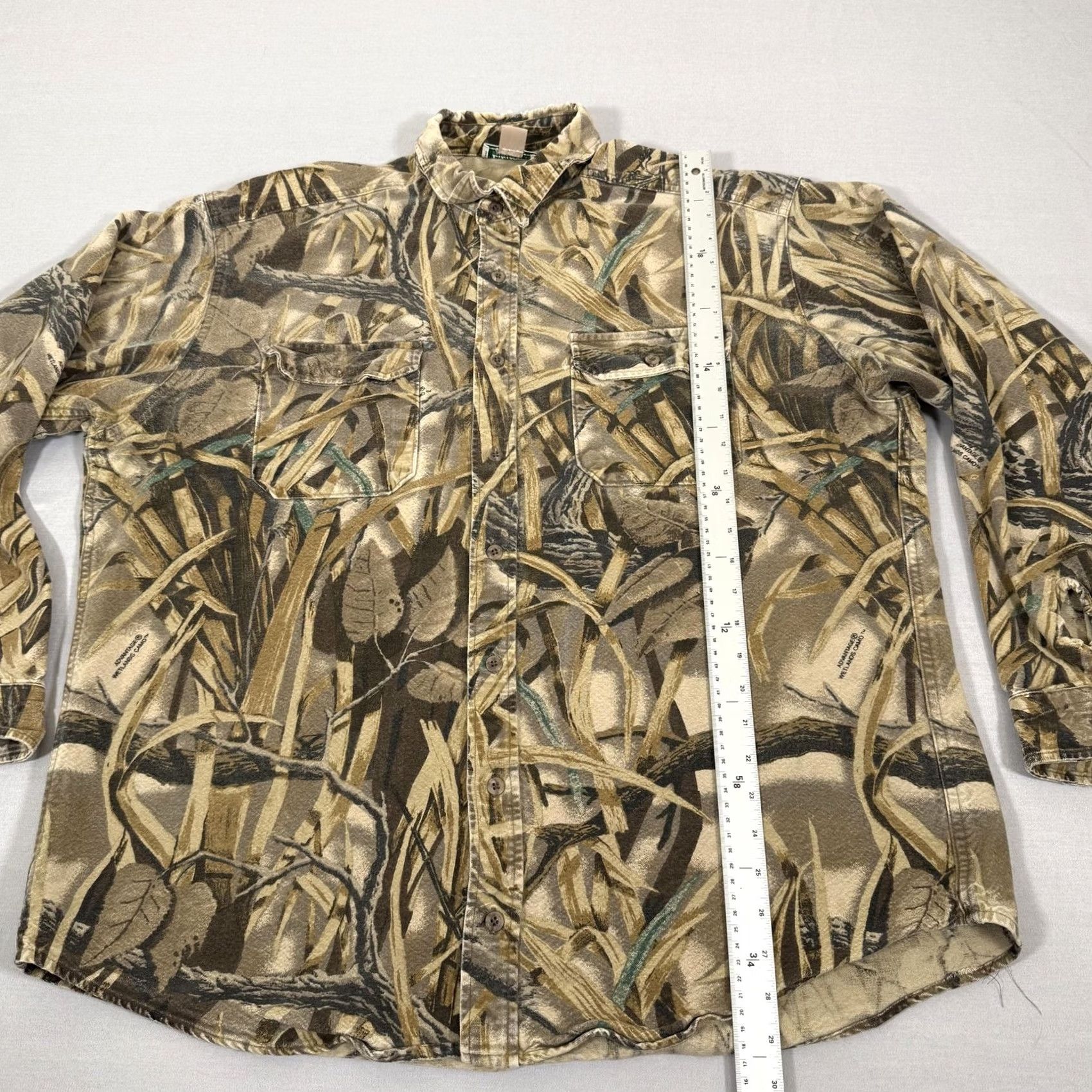 Vintage VINTAGE LL Bean Shirt Mens XLT Advantage Wetlands Camo Button Up Flannel 90s USA Size US XL / EU 56 / 4 - 6 Thumbnail