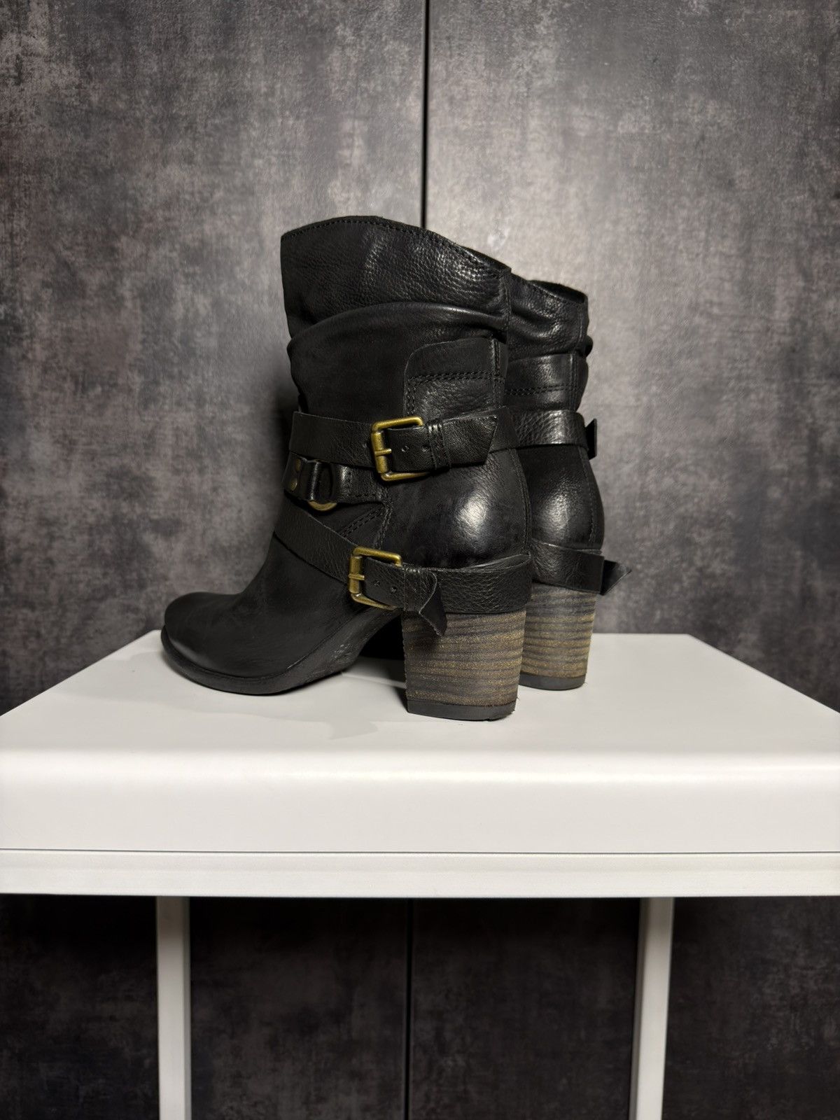 Vintage Vintage Leather Belted Heels Boots Western Owens Dirk Yohji Size US 9 / IT 39 - 12 Thumbnail