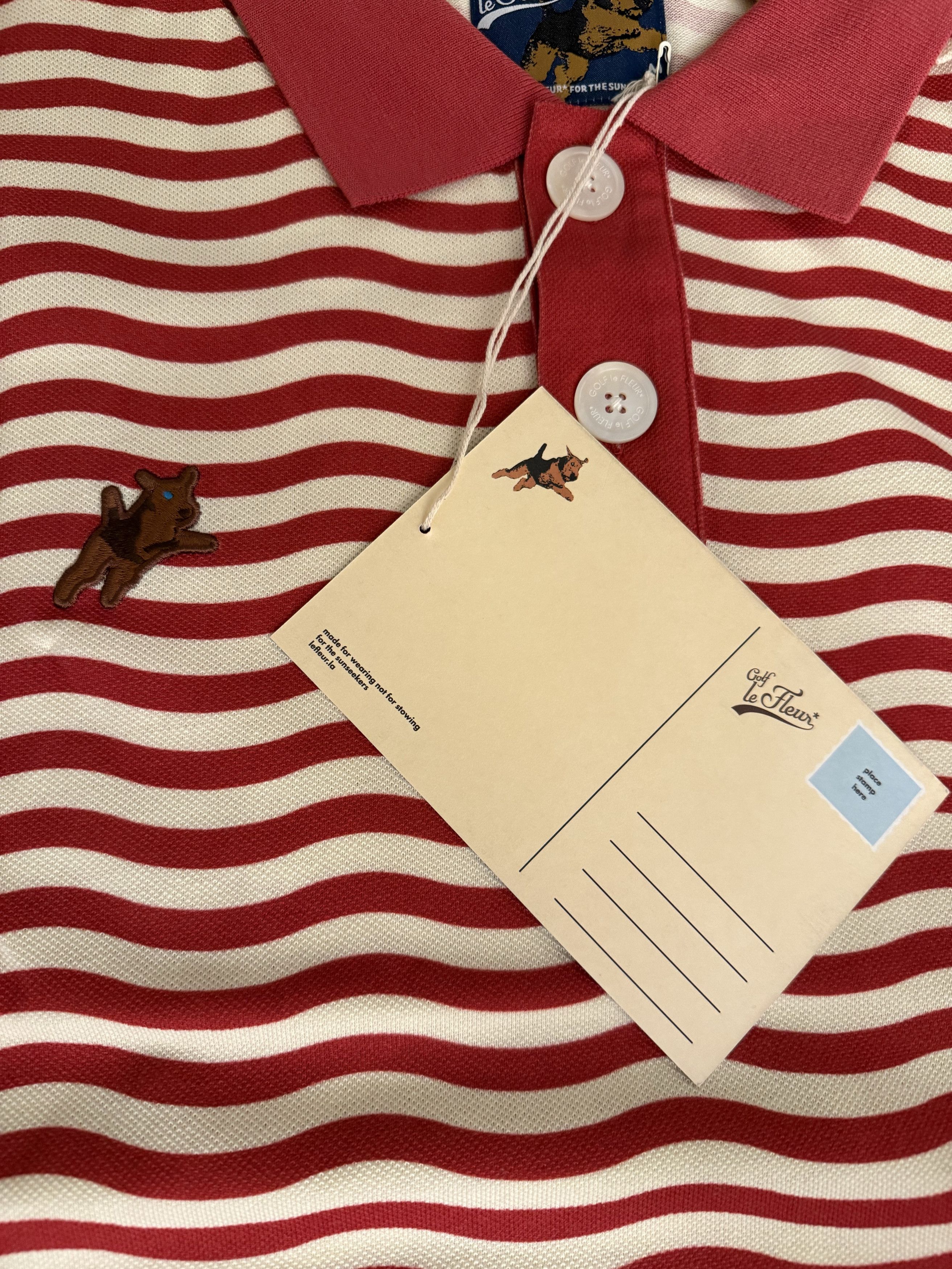 Golf le Fleur Darryl Striped Polo red Size US M / EU 48-50 / 2 - 4 Thumbnail