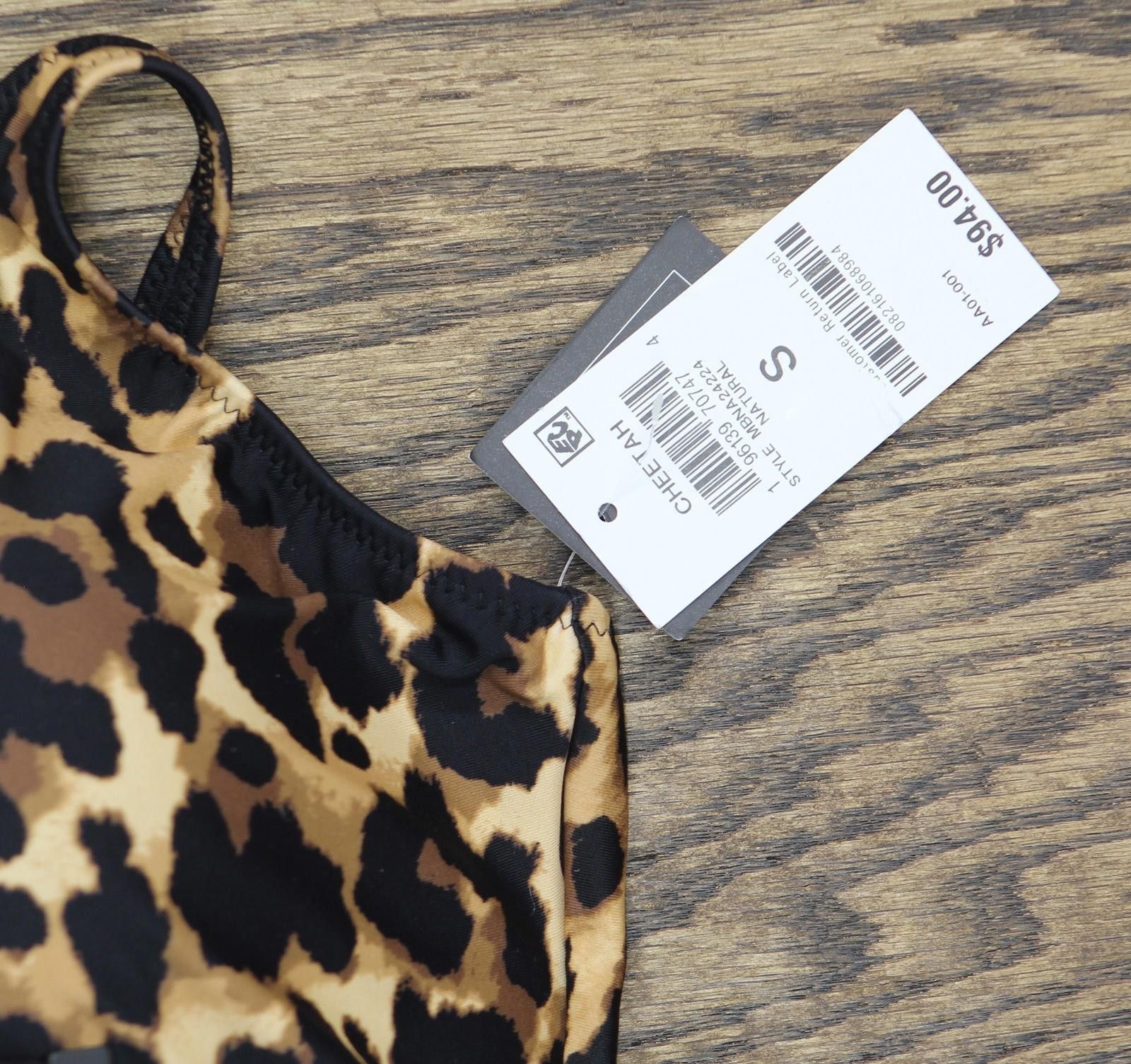 Bar III Nwt Bar Iii Womens Print One Piece Swimsuit Natural Brown S Size ONE SIZE - 4 Thumbnail