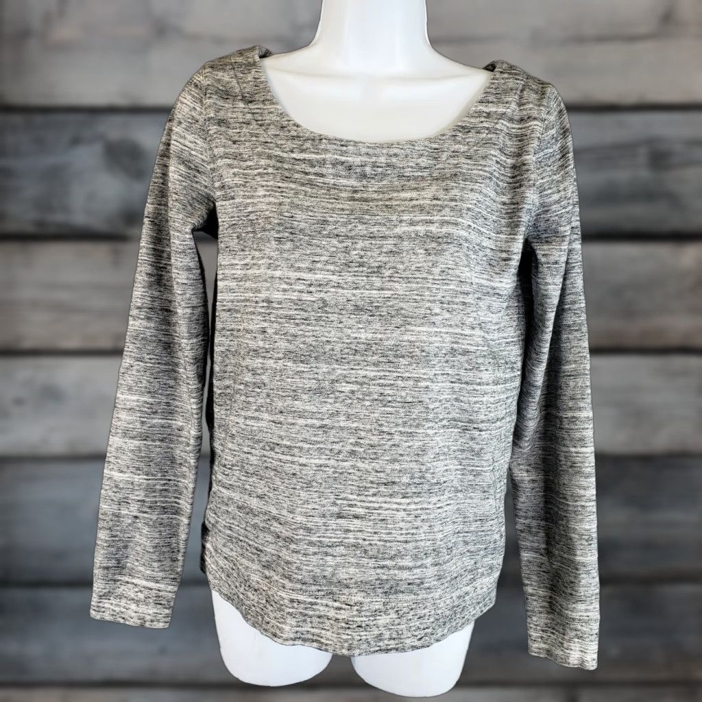J.Crew J.CREW Womens Top Sz S Gray Long Sleeve Zipper Blouse Shirt Casual Modern Basic Womens Size S / US 4 / IT 40 - 1 Thumbnail