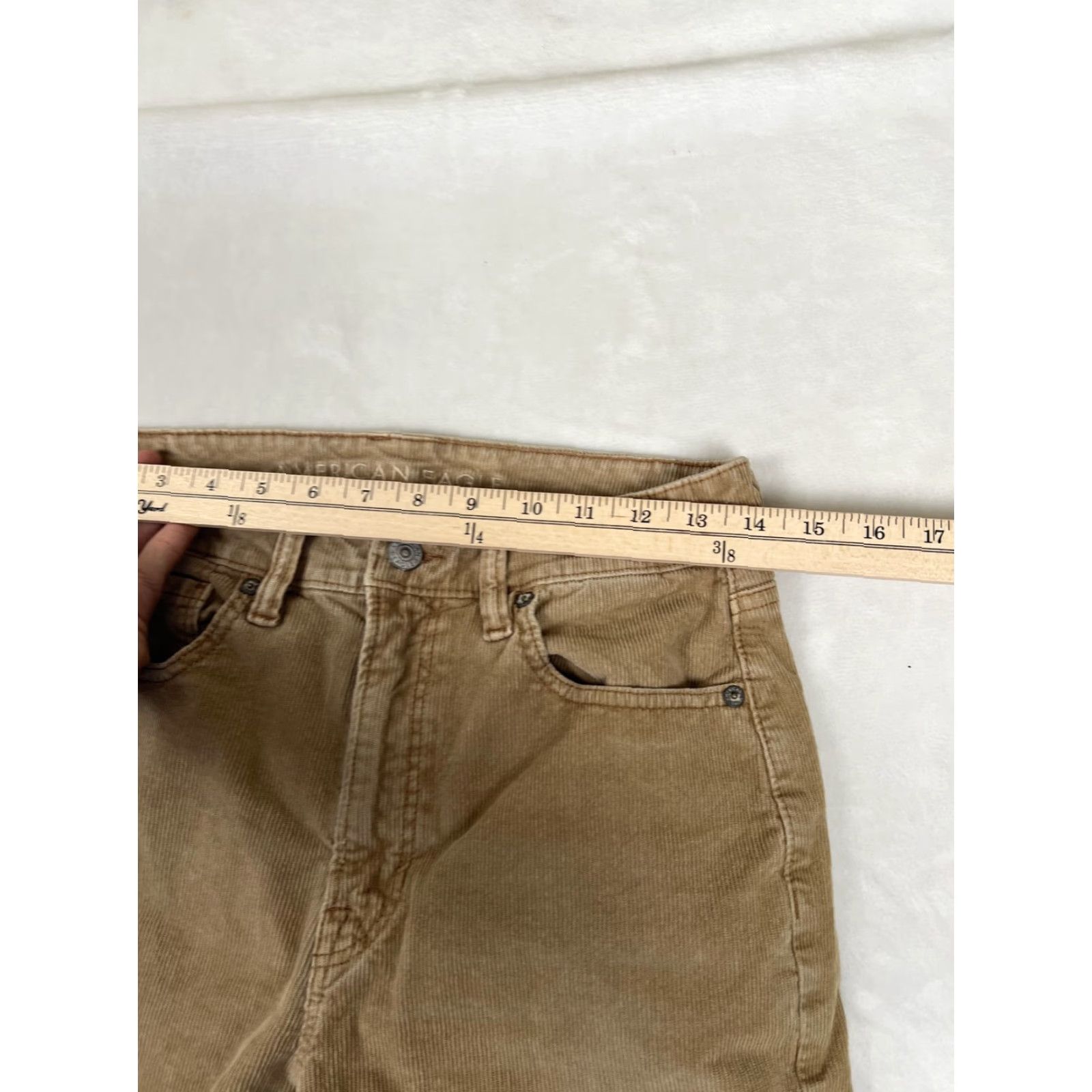 American Eagle Outfitters American Eagle Jeans Women's 8 Long Brown Straight Stretch Corduroy Pants Size 30" / US 8 / IT 44 - 4 Thumbnail