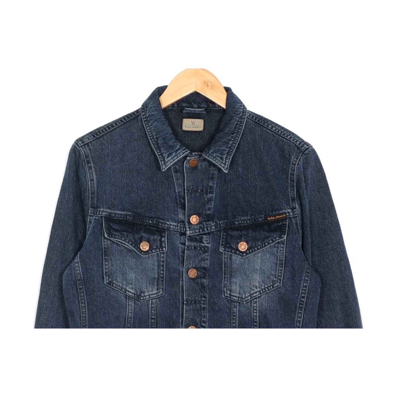 Nudie Jeans NUDIE JEANS Billy Deep Indigo Denim Jacket Men M Made in ITALY Jacket Size US 31 - 3 Thumbnail