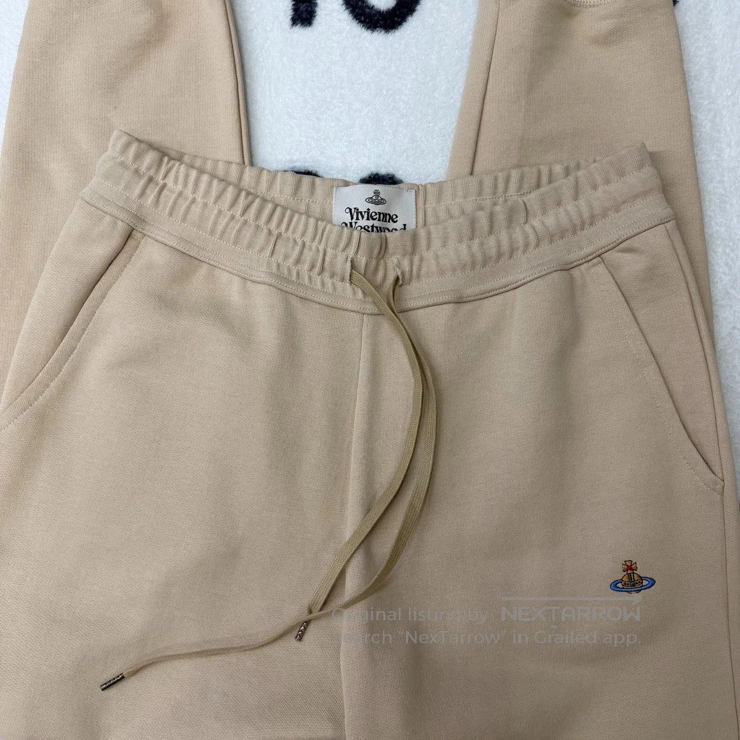 Vivienne Westwood Vivienne Beige Drawstring Sweatpants. Size 35" - 3 Thumbnail