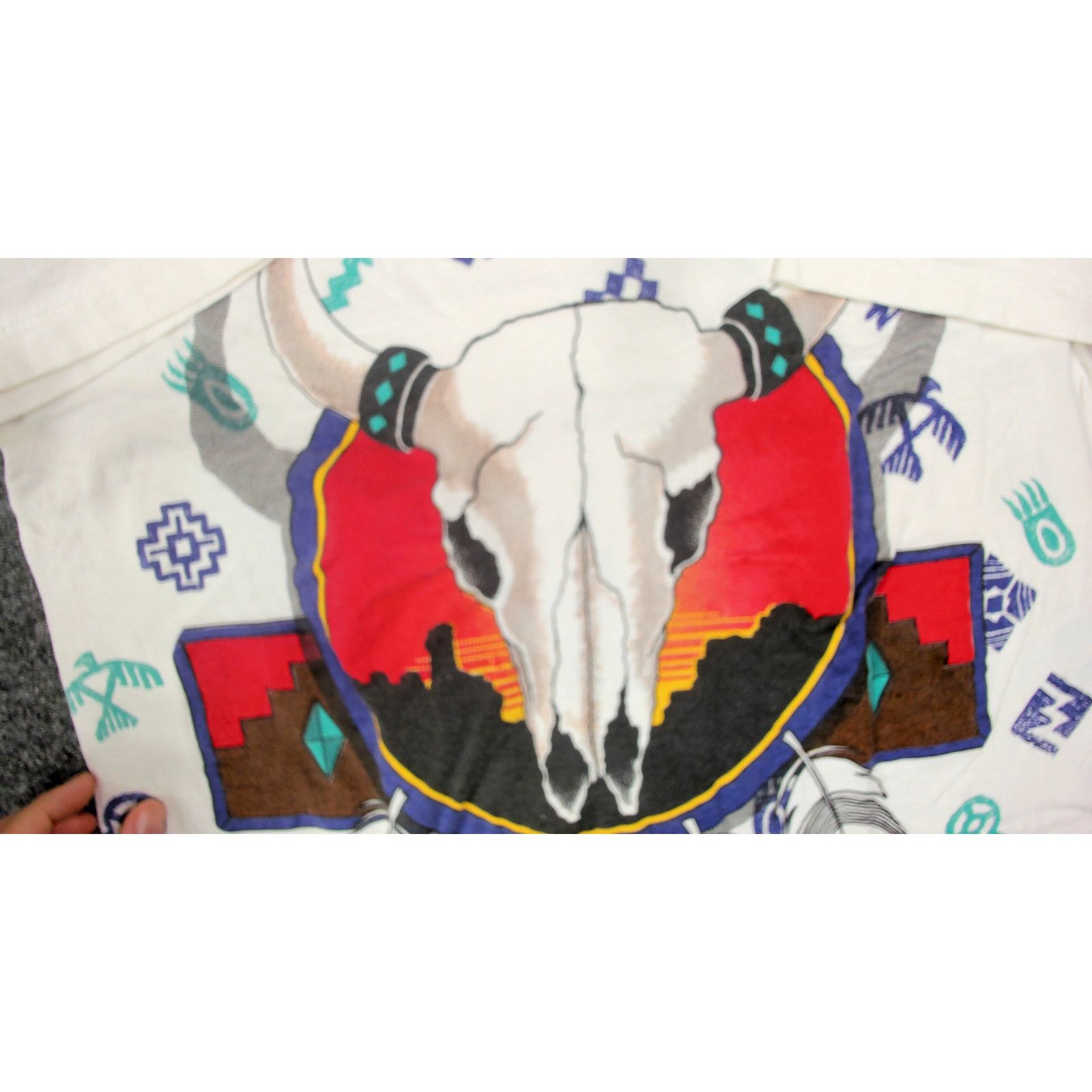 Vintage 90s Single Stitch Sitting Bull Skull Tee M Size US M / EU 48-50 / 2 - 9 Thumbnail