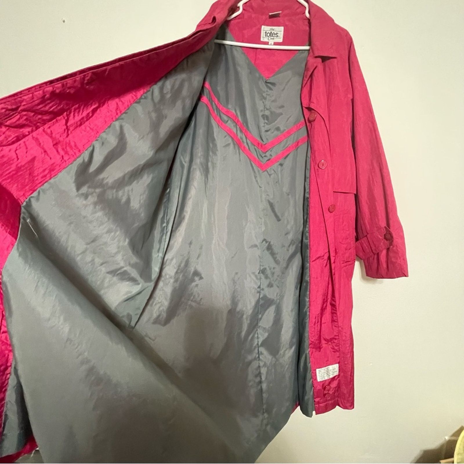Other The Totes Coat Raspberry Pink Water Repellent Trench Coat Size XL / US 12-14 / IT 48-50 - 10 Thumbnail