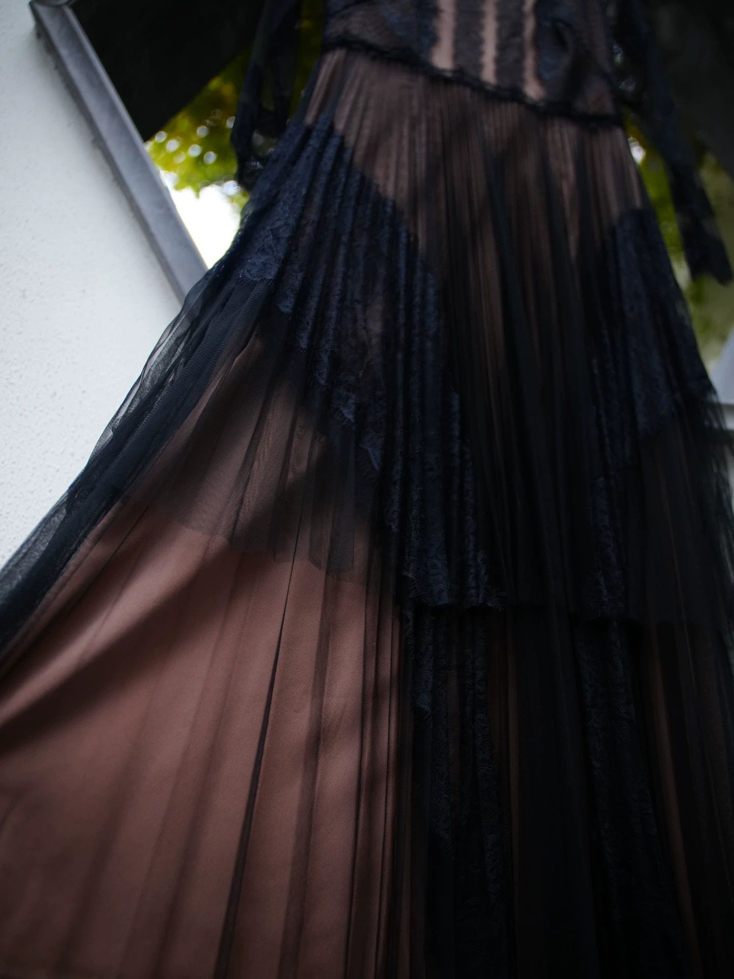 Marchesa Marchesa Notte Black Lace Light Evening Dress US 6 Women's Size M / US 6-8 / IT 42-44 - 3 Thumbnail