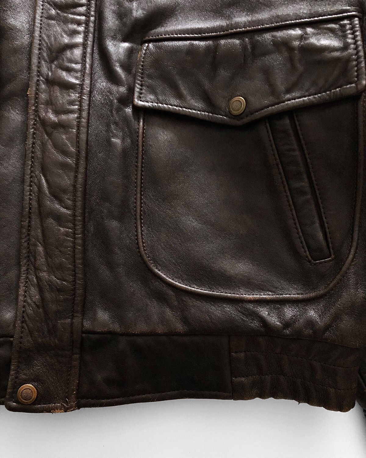 Chevignon LATE 1980's VINTAGE CHEVIGNON LEATHER JACKET Size US L / EU 52-54 / 3 - 4 Thumbnail